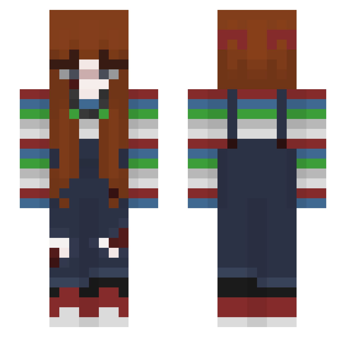 Jace127_ Minecraft skin, front and back view