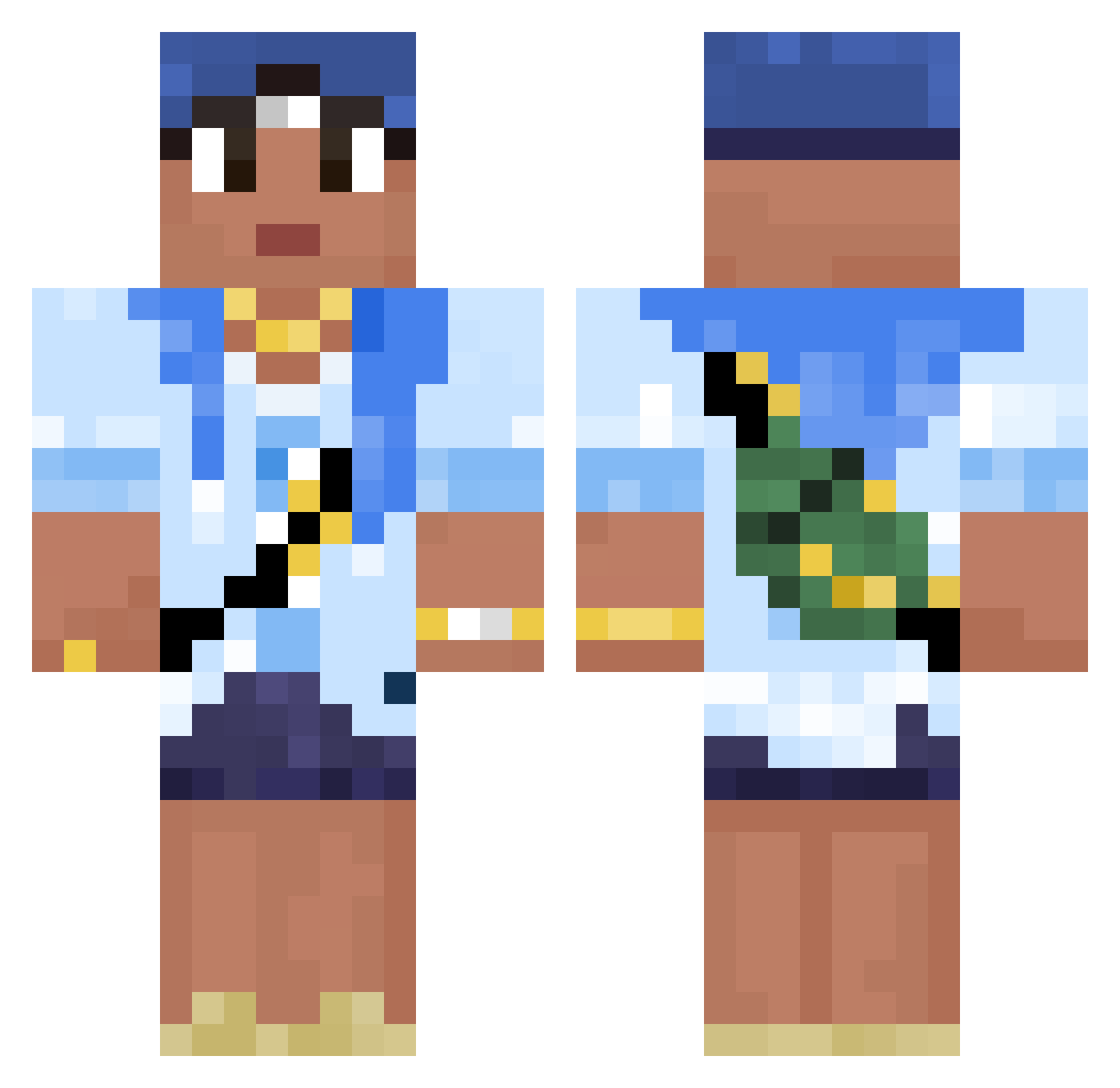 RinnKimmichi Minecraft skin, front and back view
