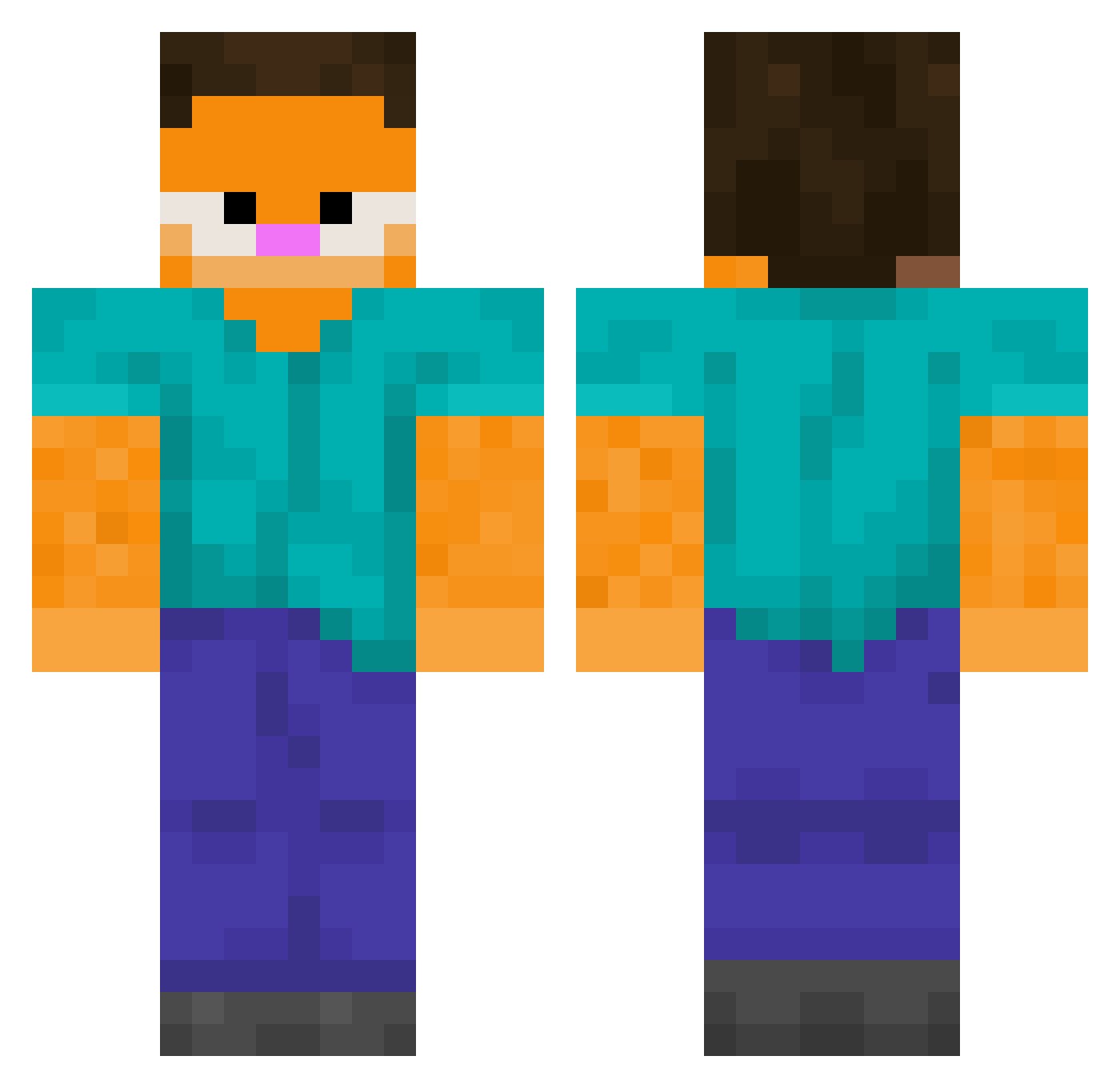 _Prexx_ Minecraft skin, front and back view