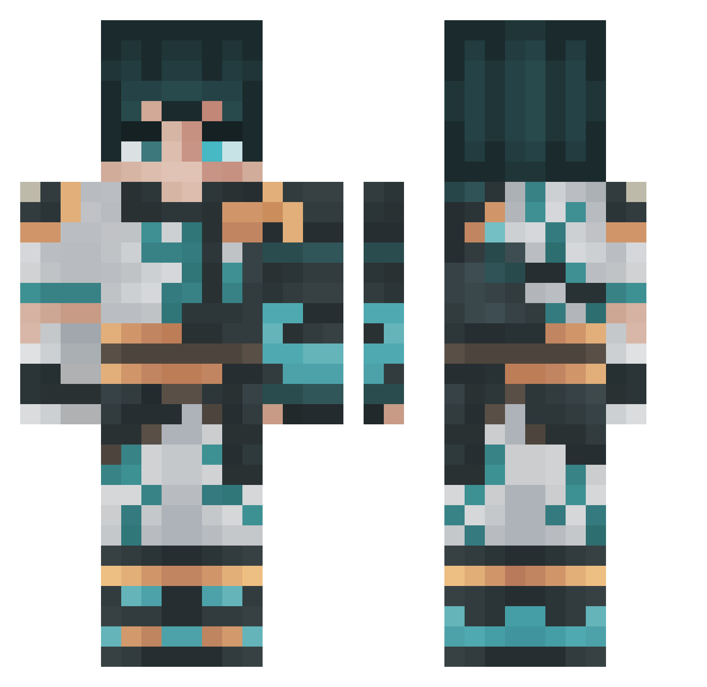 DG_on120fps Minecraft skin, front and back view