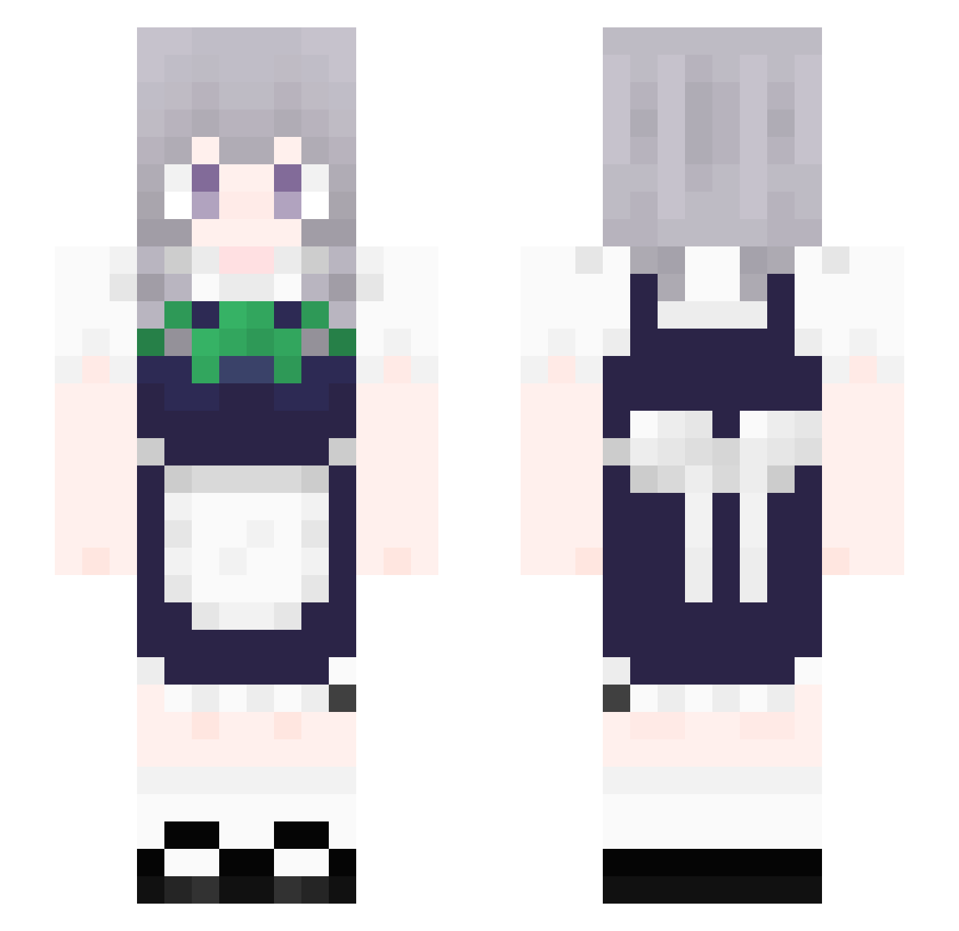 Kir1same_Mar1sa Minecraft skin, front and back view