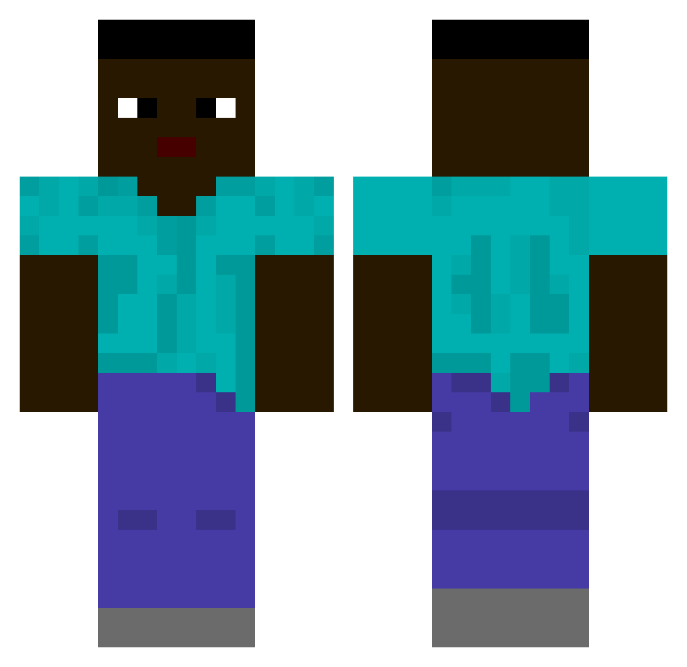 Xenore_87 Minecraft skin, front and back view