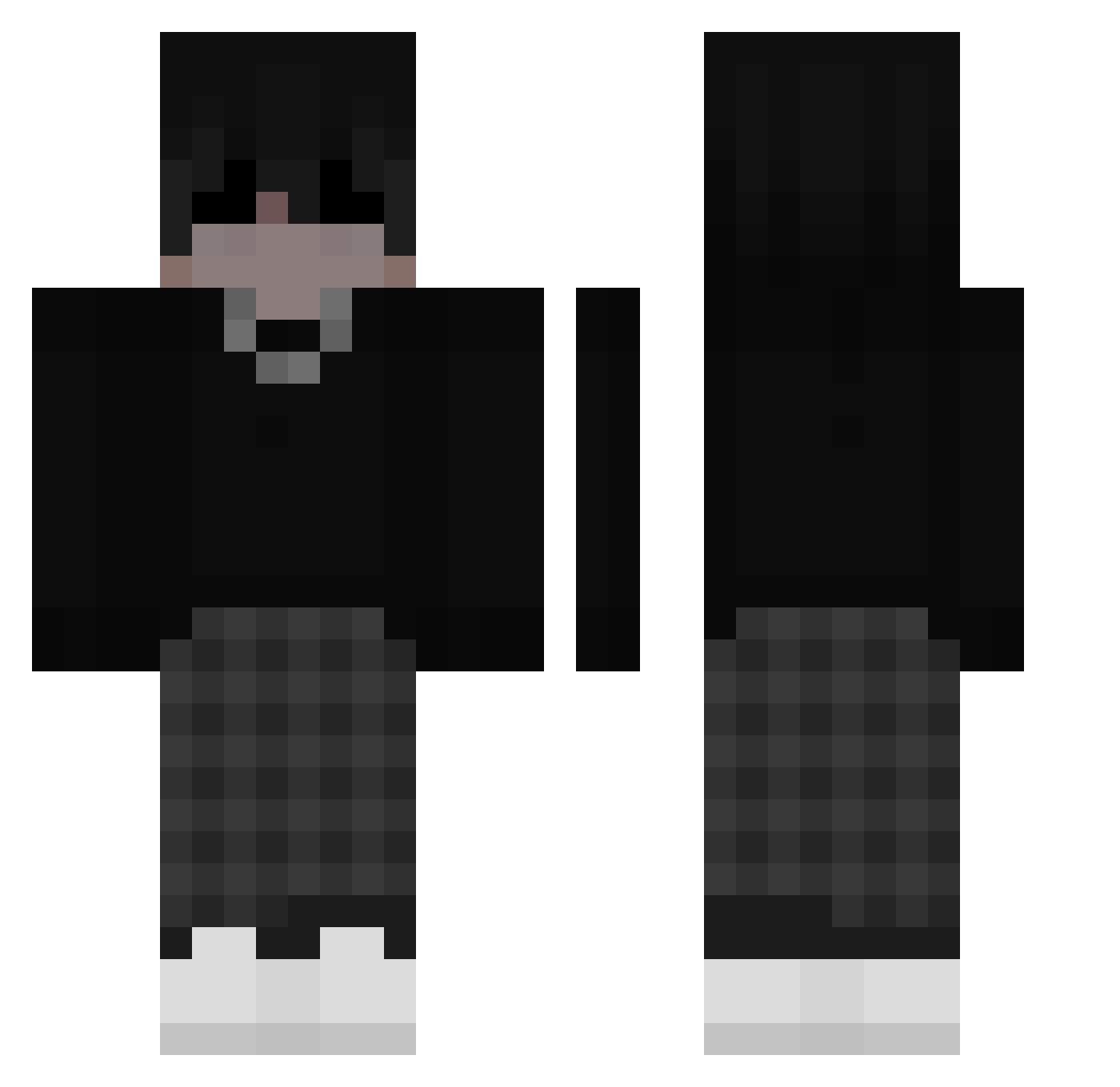 Shiizuki Minecraft skin, front and back view
