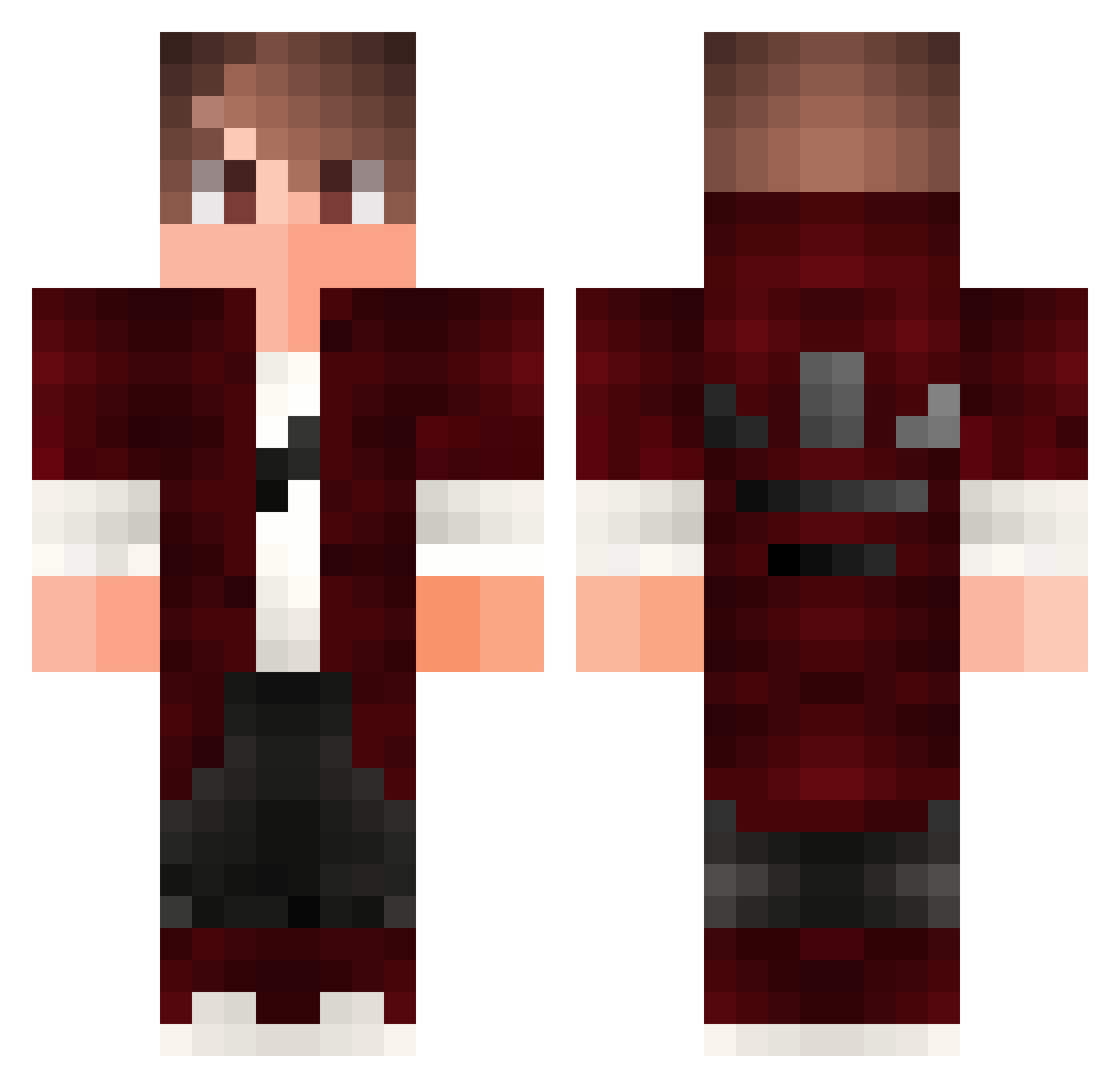 JoaqcrackGaming Minecraft skin, front and back view