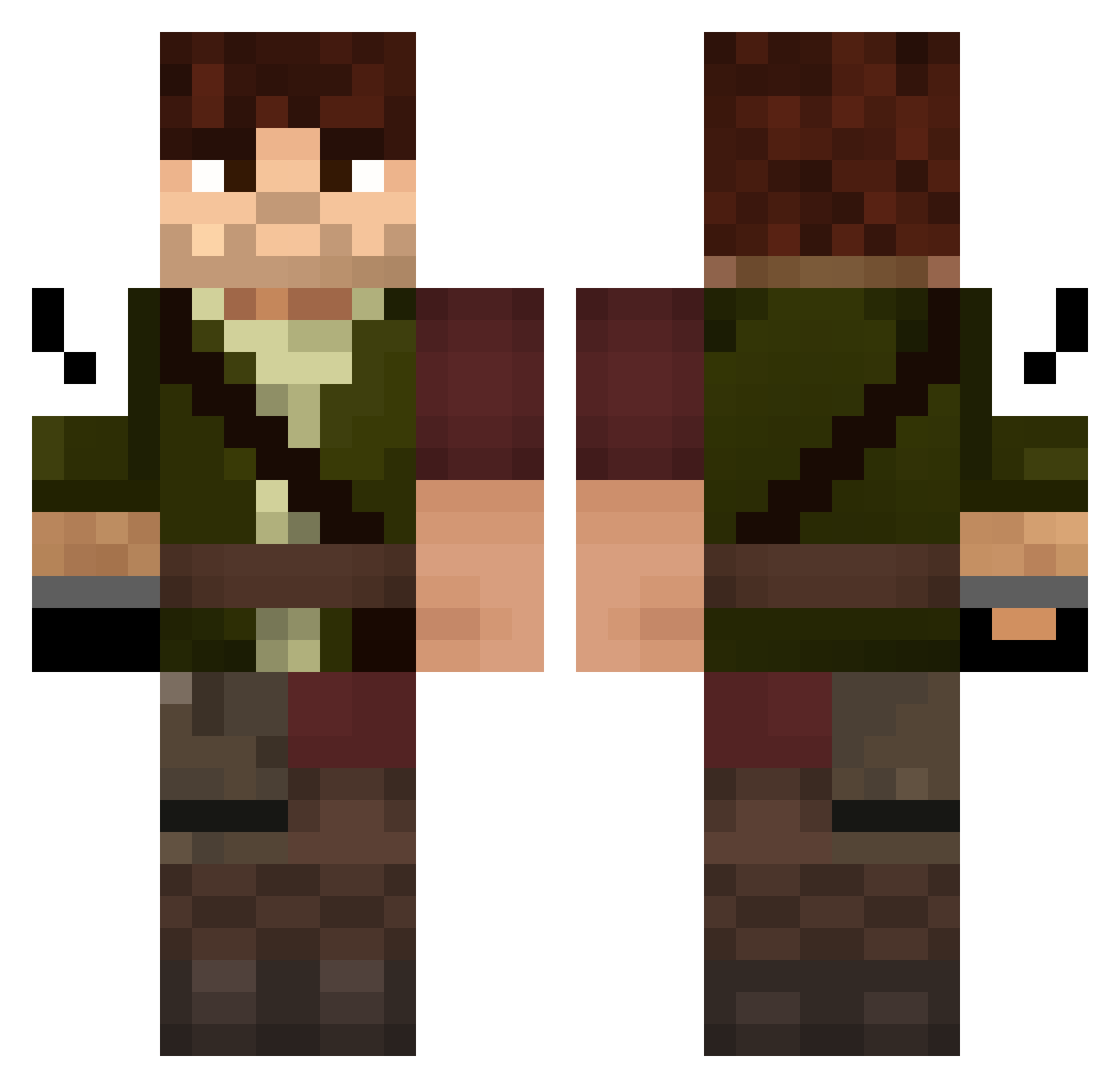 BRE_Matthias Minecraft skin, front and back view
