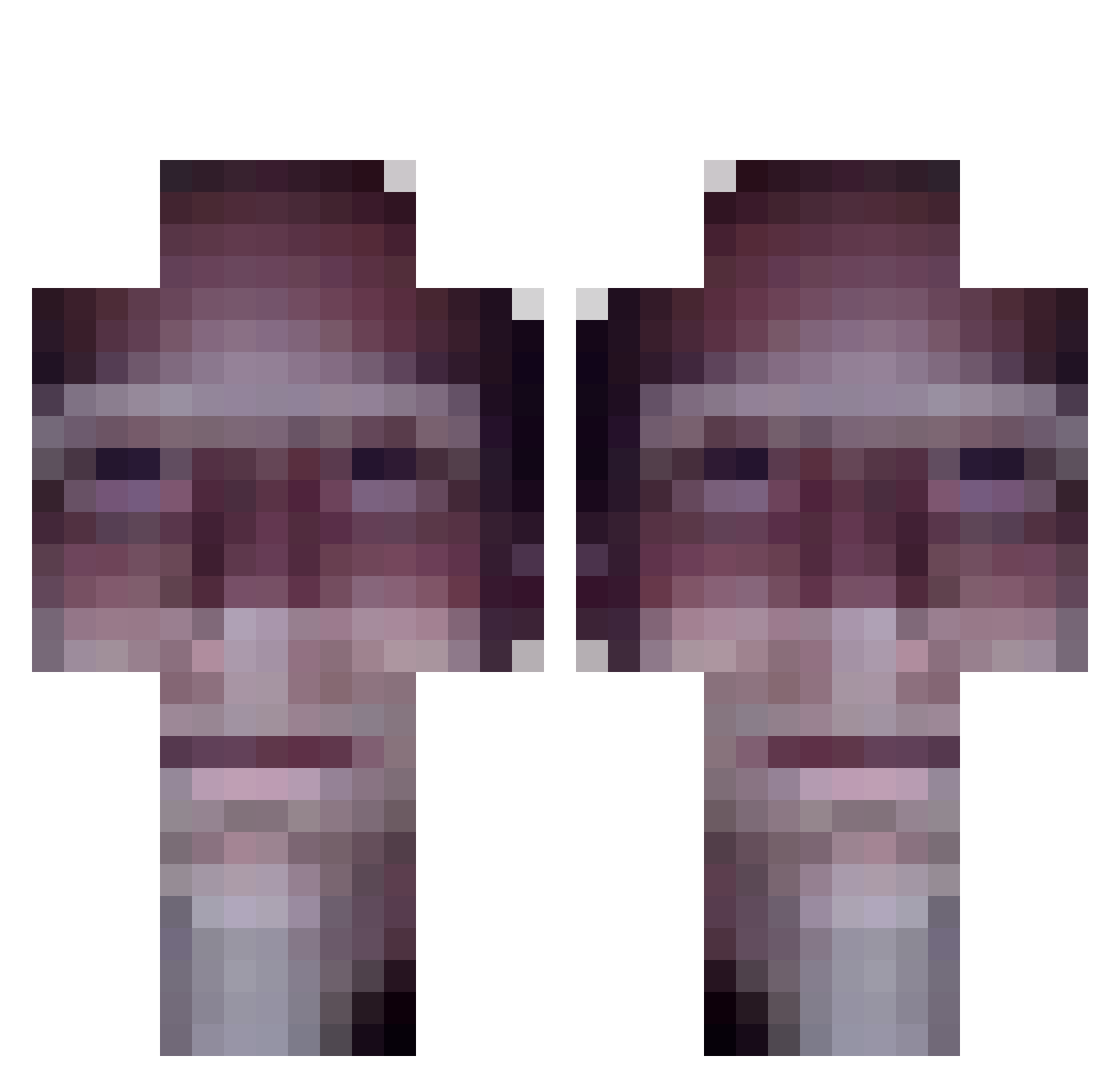 qqqqquinn Minecraft skin, front and back view