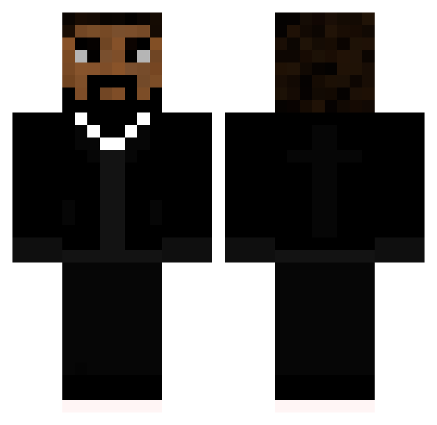 hardlanez Minecraft skin, front and back view