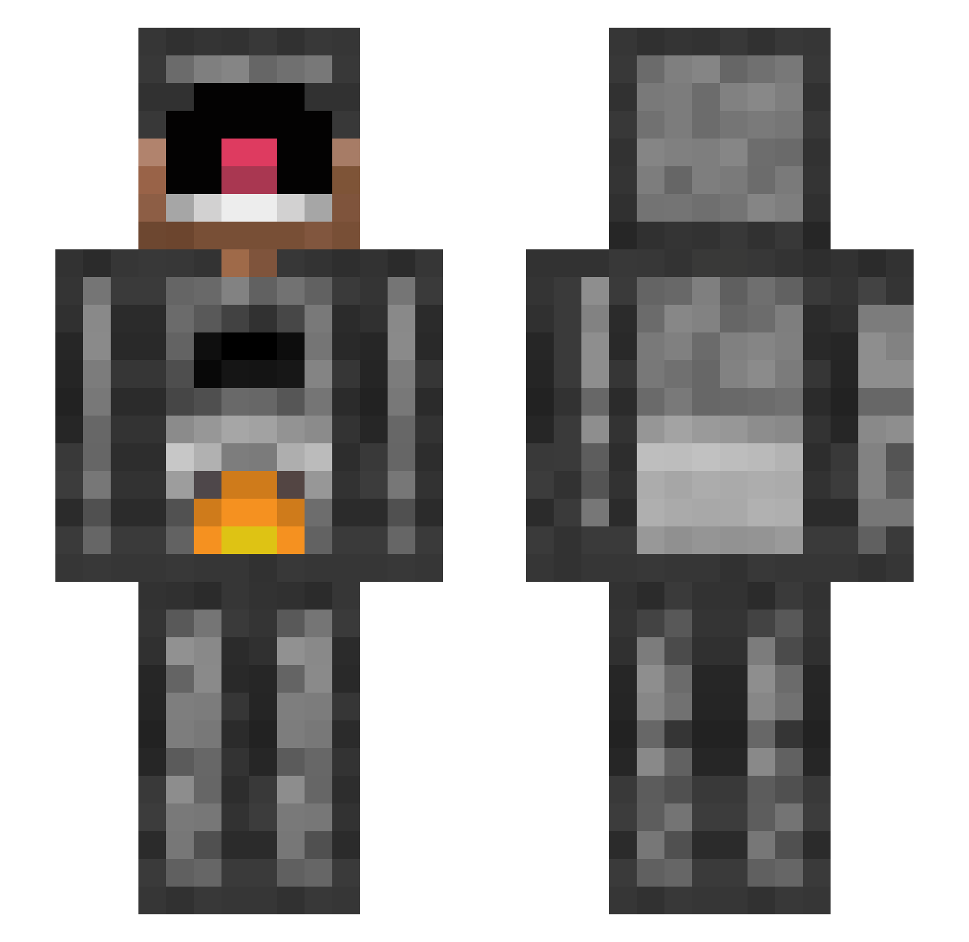 legitspieler Minecraft skin, front and back view