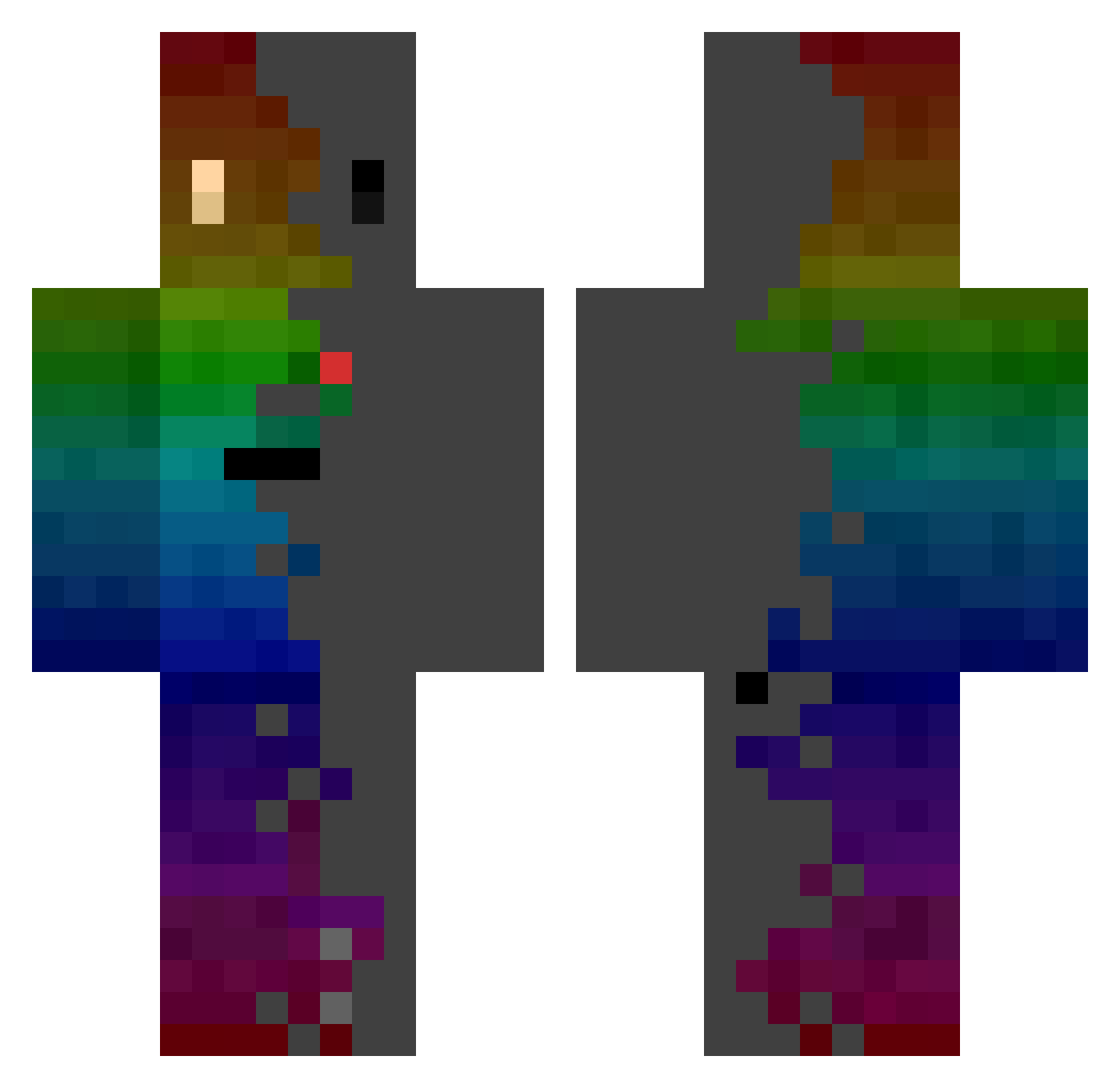 Silvaa1327 Minecraft skin, front and back view