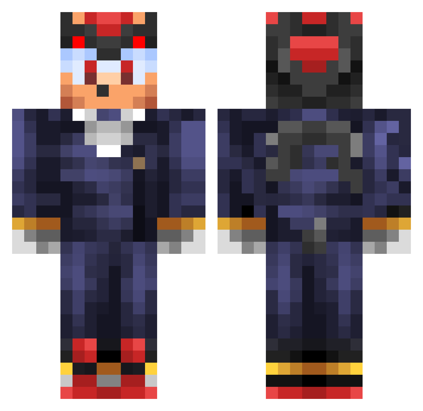 SpecterCarlos873 Minecraft skin, front and back view