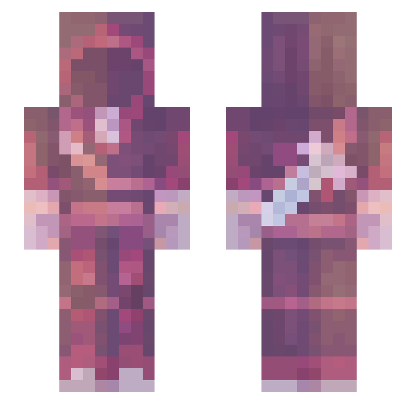 slayeveryday Minecraft skin, front and back view
