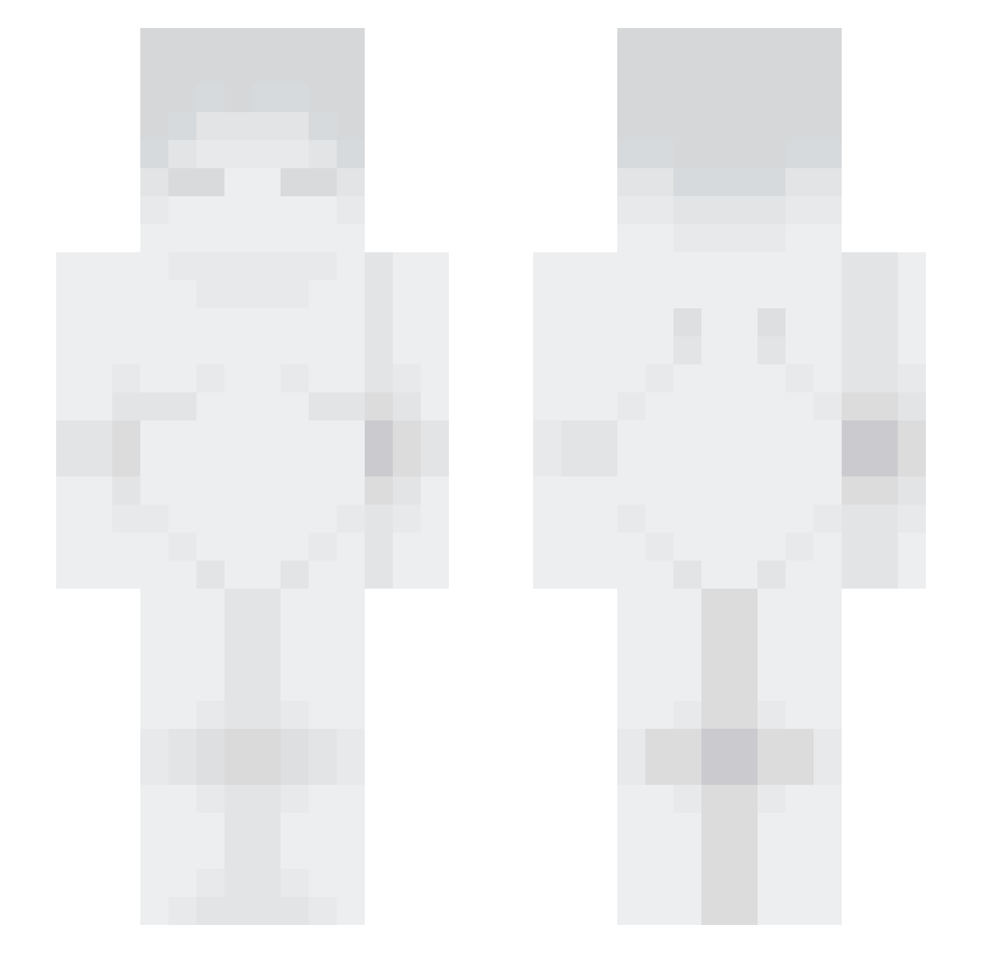 koryin Minecraft skin, front and back view