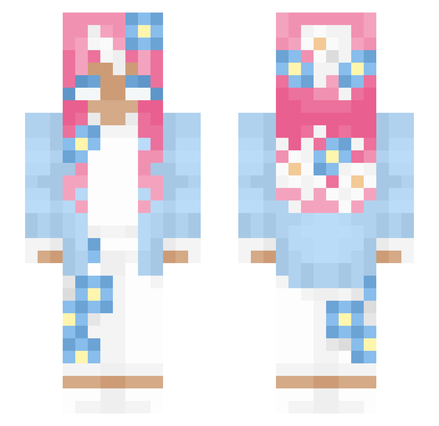 wiltingsunburst Minecraft skin, front and back view