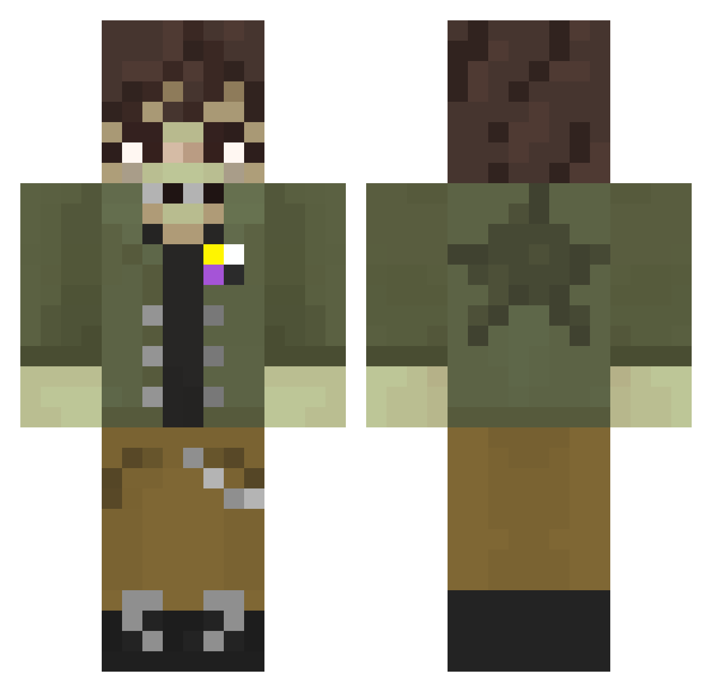 Original_Noski Minecraft skin, front and back view