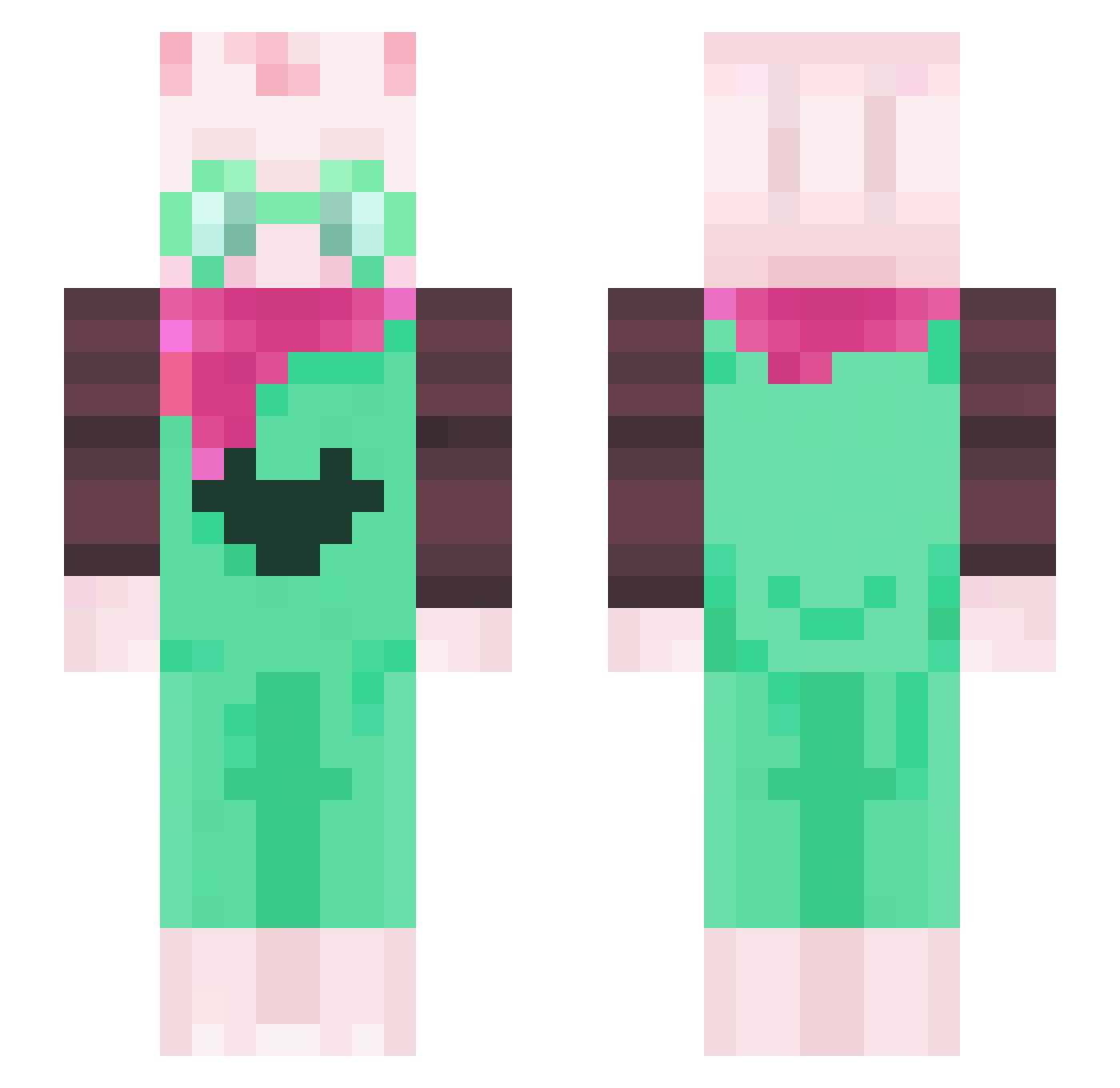 EndGalactic666 Minecraft skin, front and back view