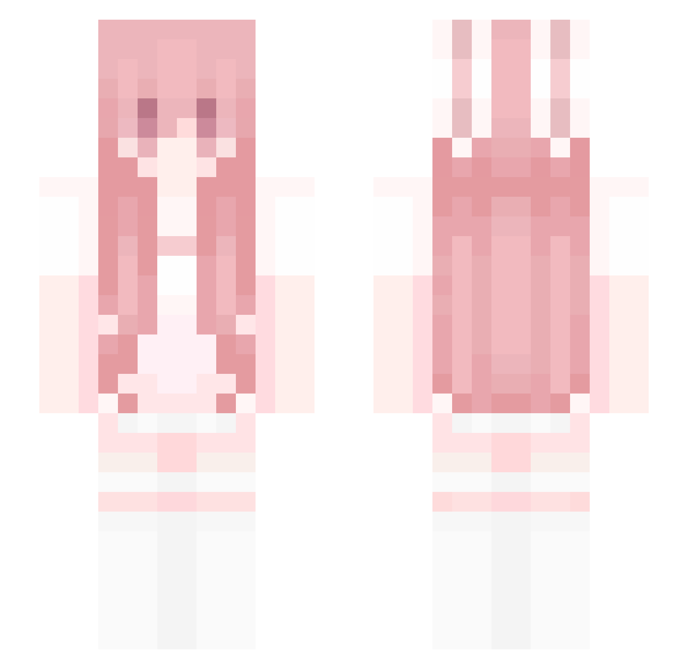 Dionexa Minecraft skin, front and back view