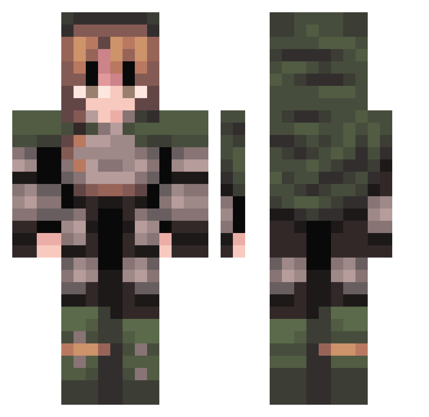 _koyd Minecraft skin, front and back view