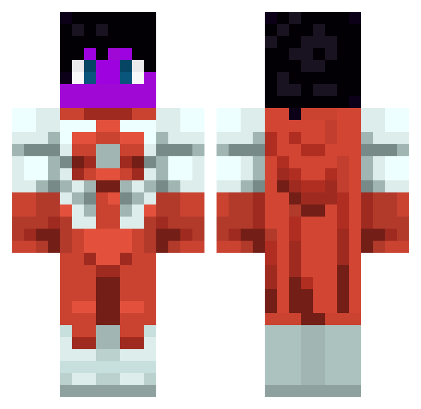 Ronicsus Minecraft skin, front and back view