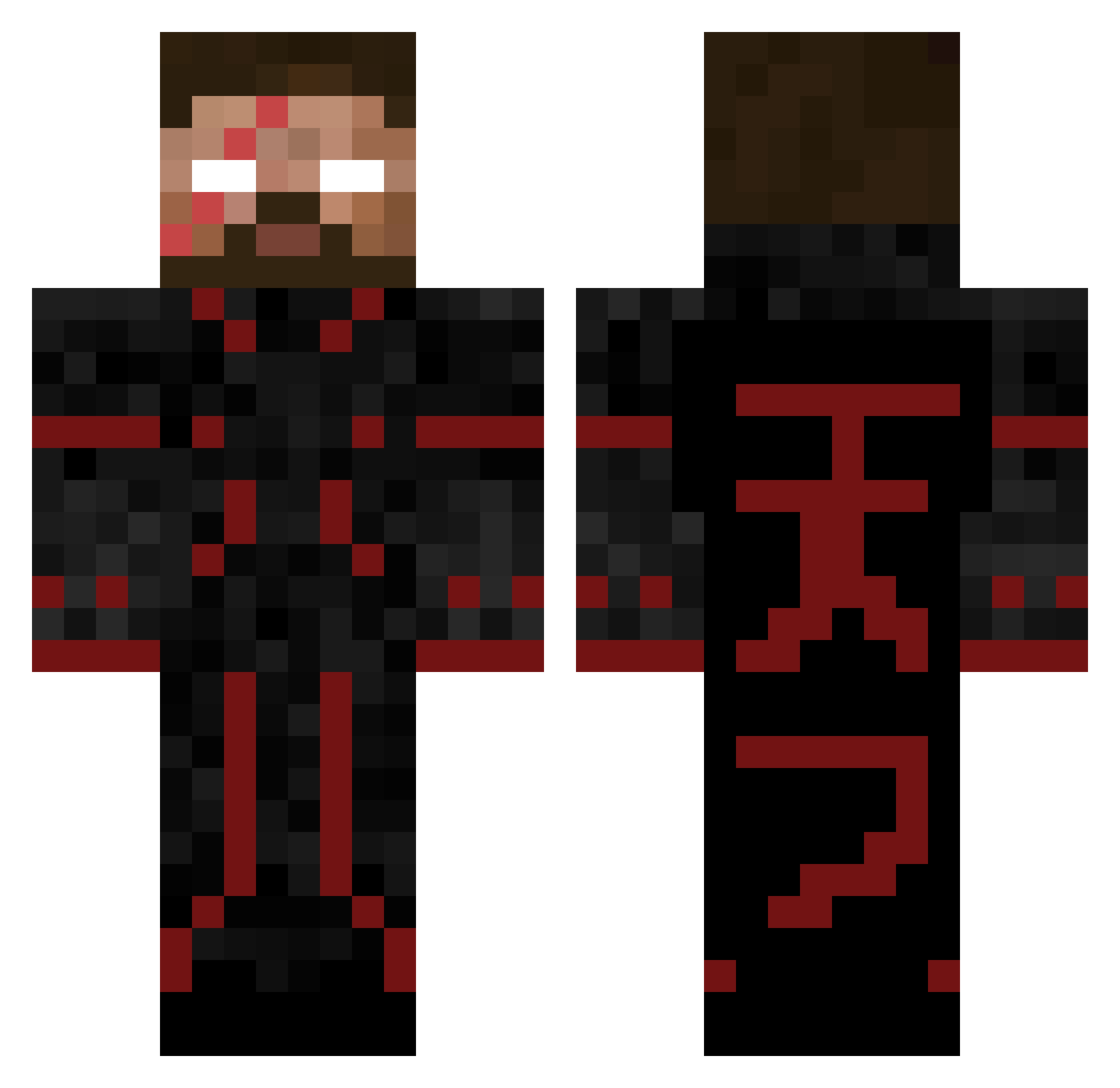 Spieler1012 Minecraft skin, front and back view