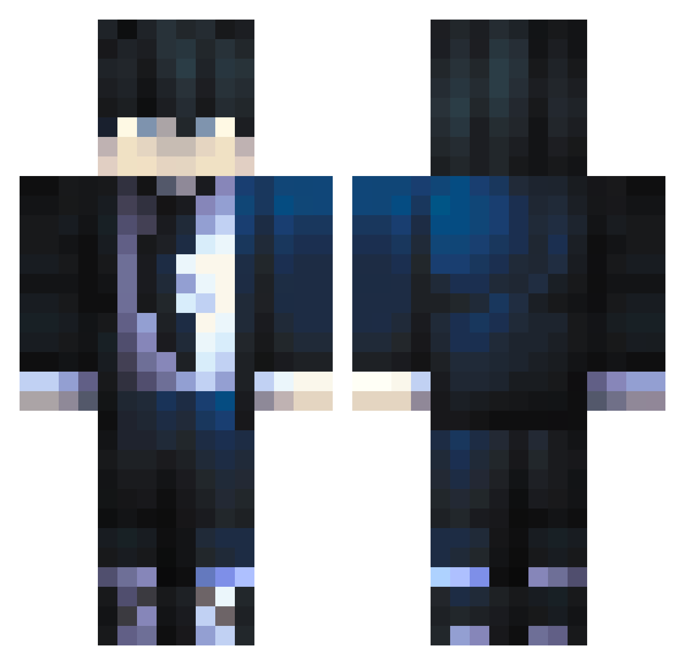 SquishyZ_ Minecraft skin, front and back view