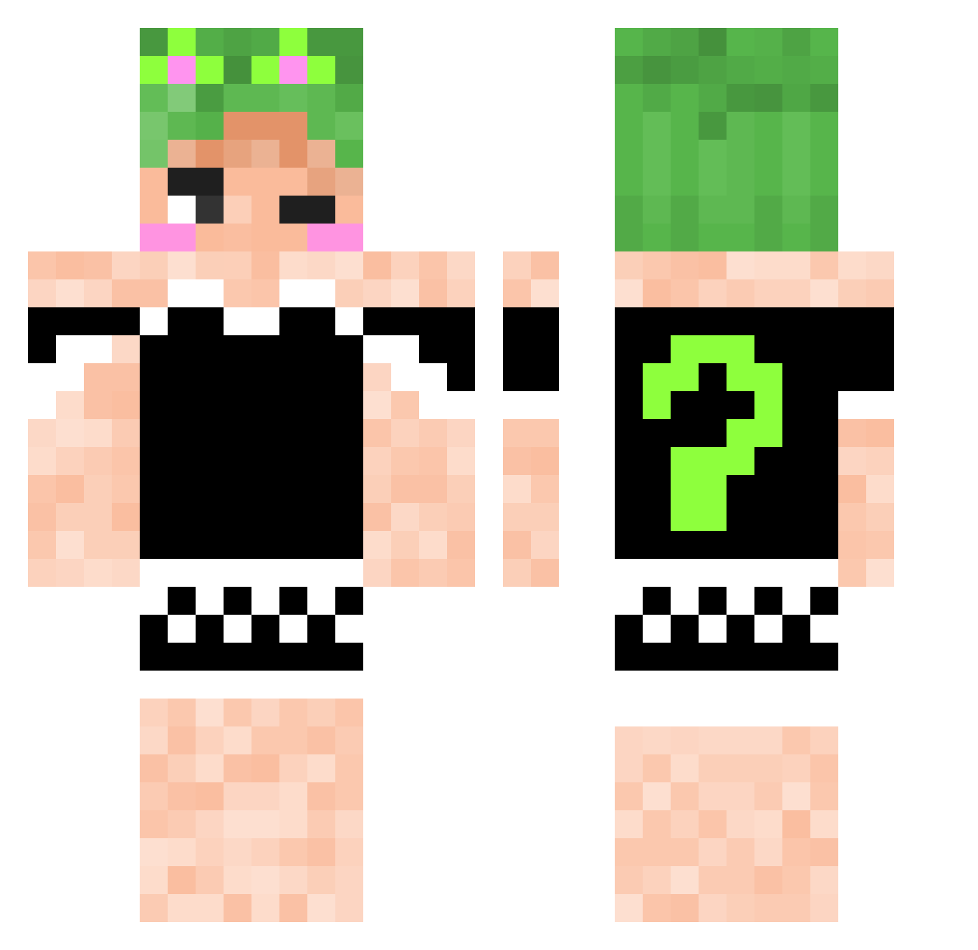 CapnMurica420 Minecraft skin, front and back view