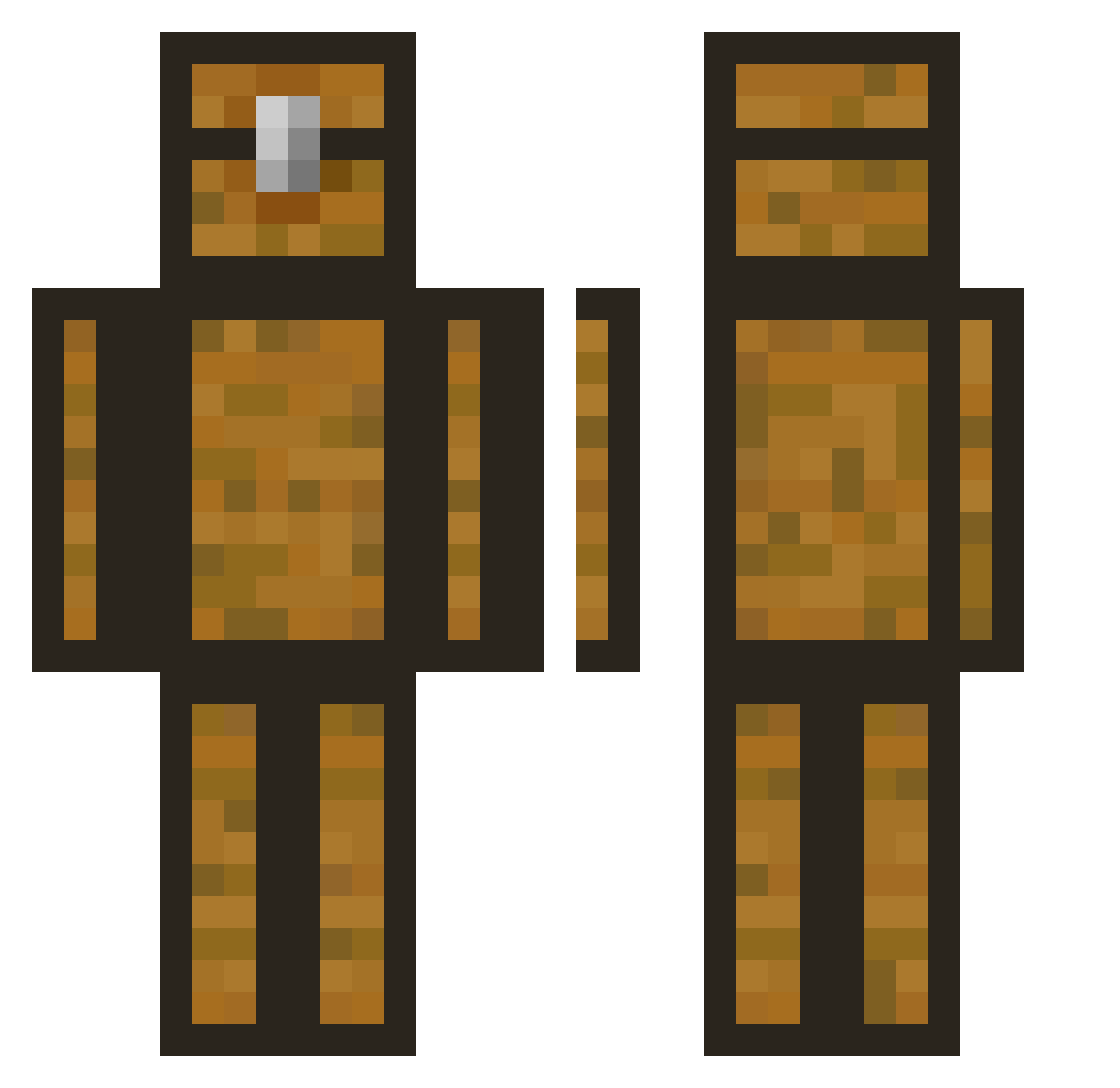 1XinHan1 Minecraft skin, front and back view