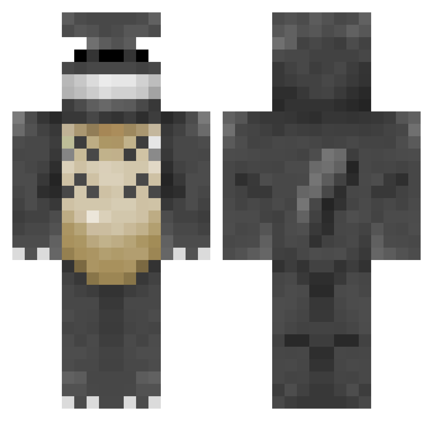 popman1104 Minecraft skin, front and back view