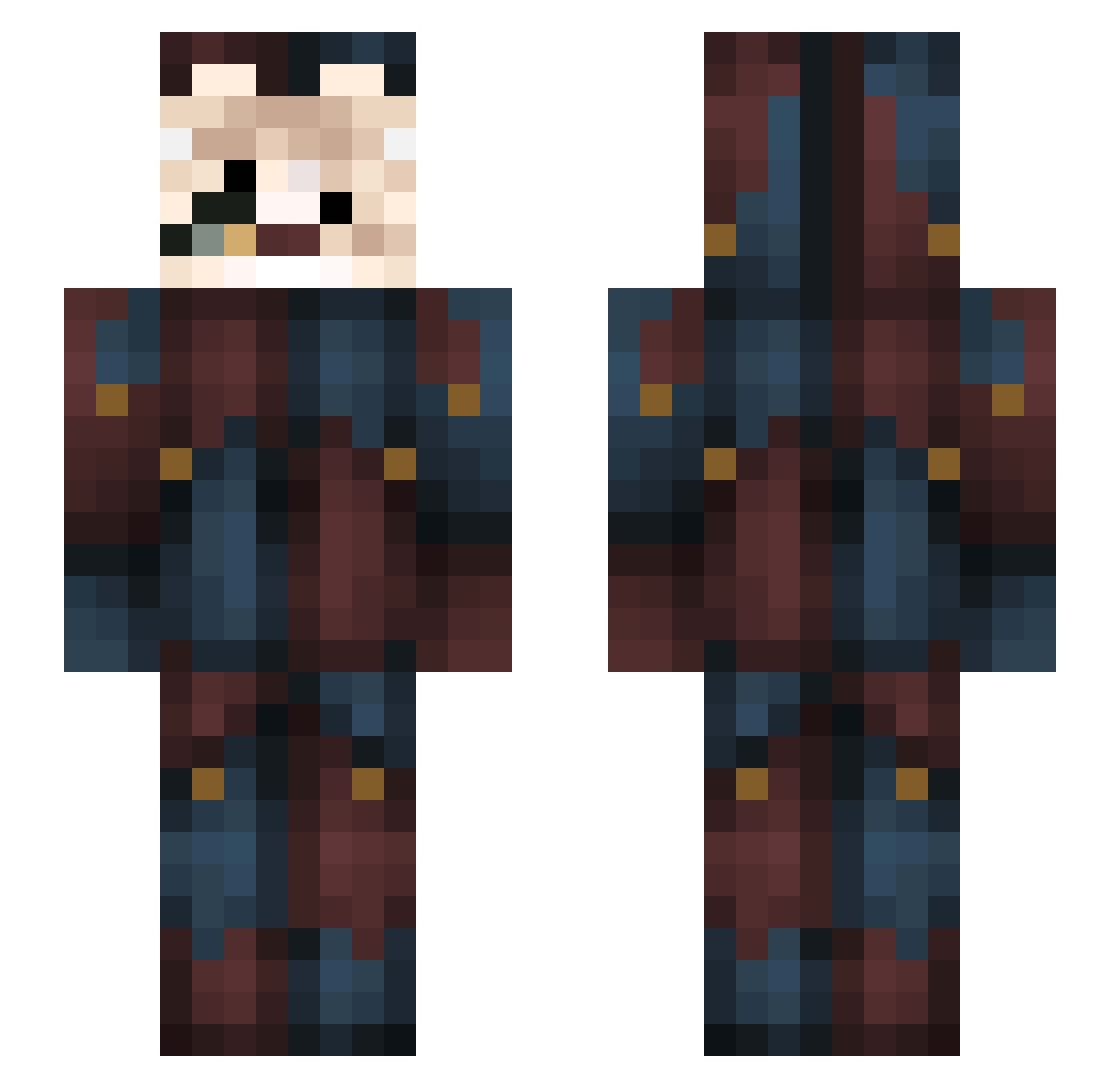 TheMikanNya Minecraft skin, front and back view