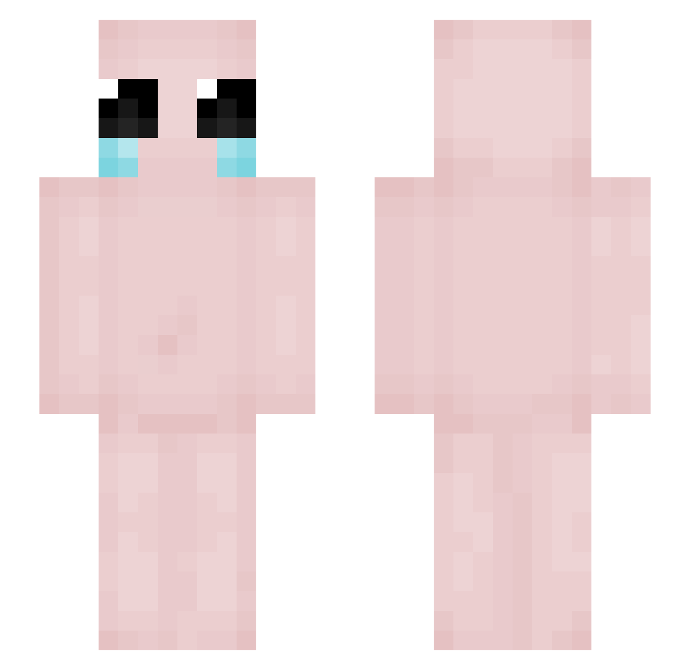 VoiceCrackin Minecraft skin, front and back view