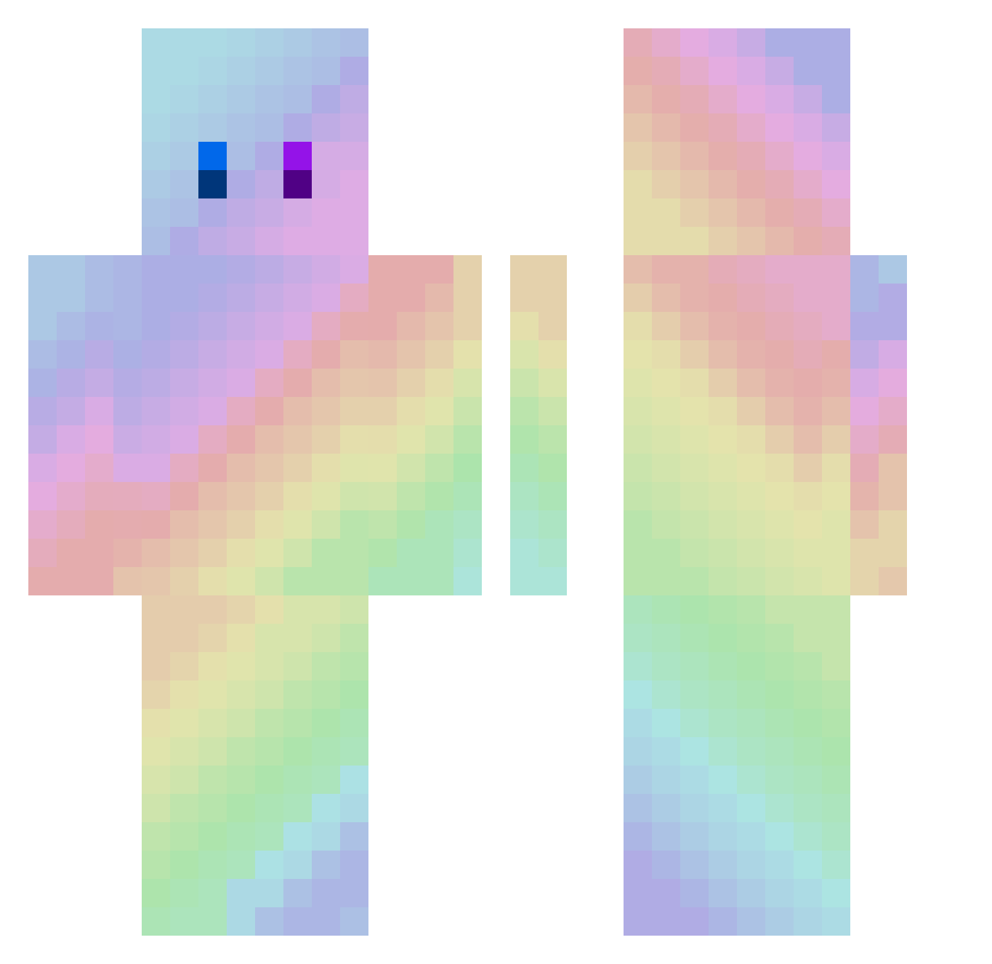 RoyalMilkTea__ Minecraft skin, front and back view