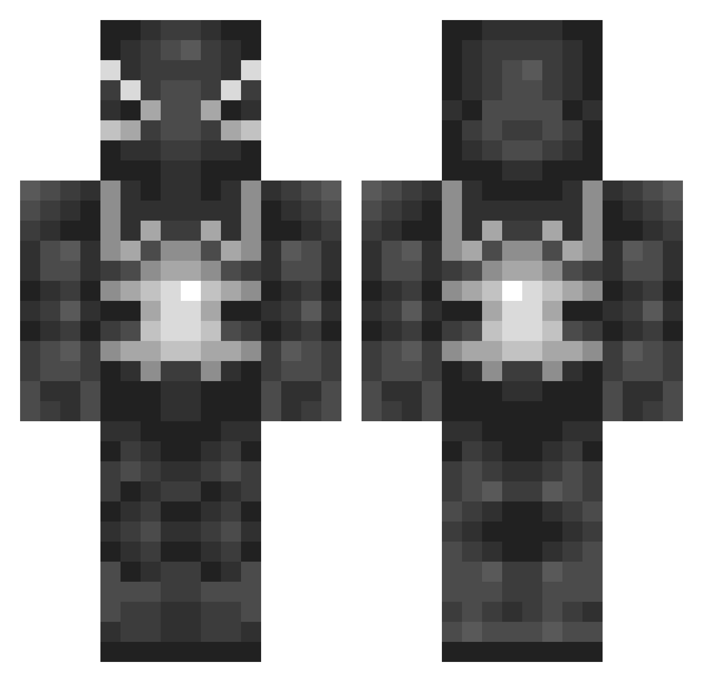 TomisBobis Minecraft skin, front and back view