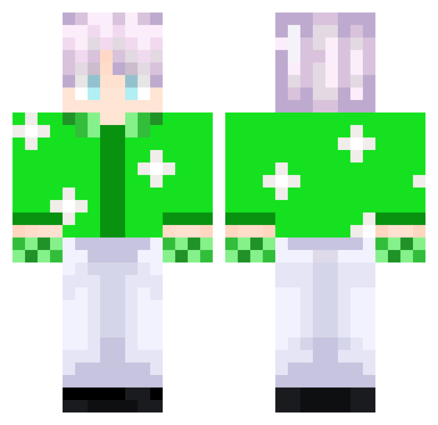Tizzle909 Minecraft skin, front and back view
