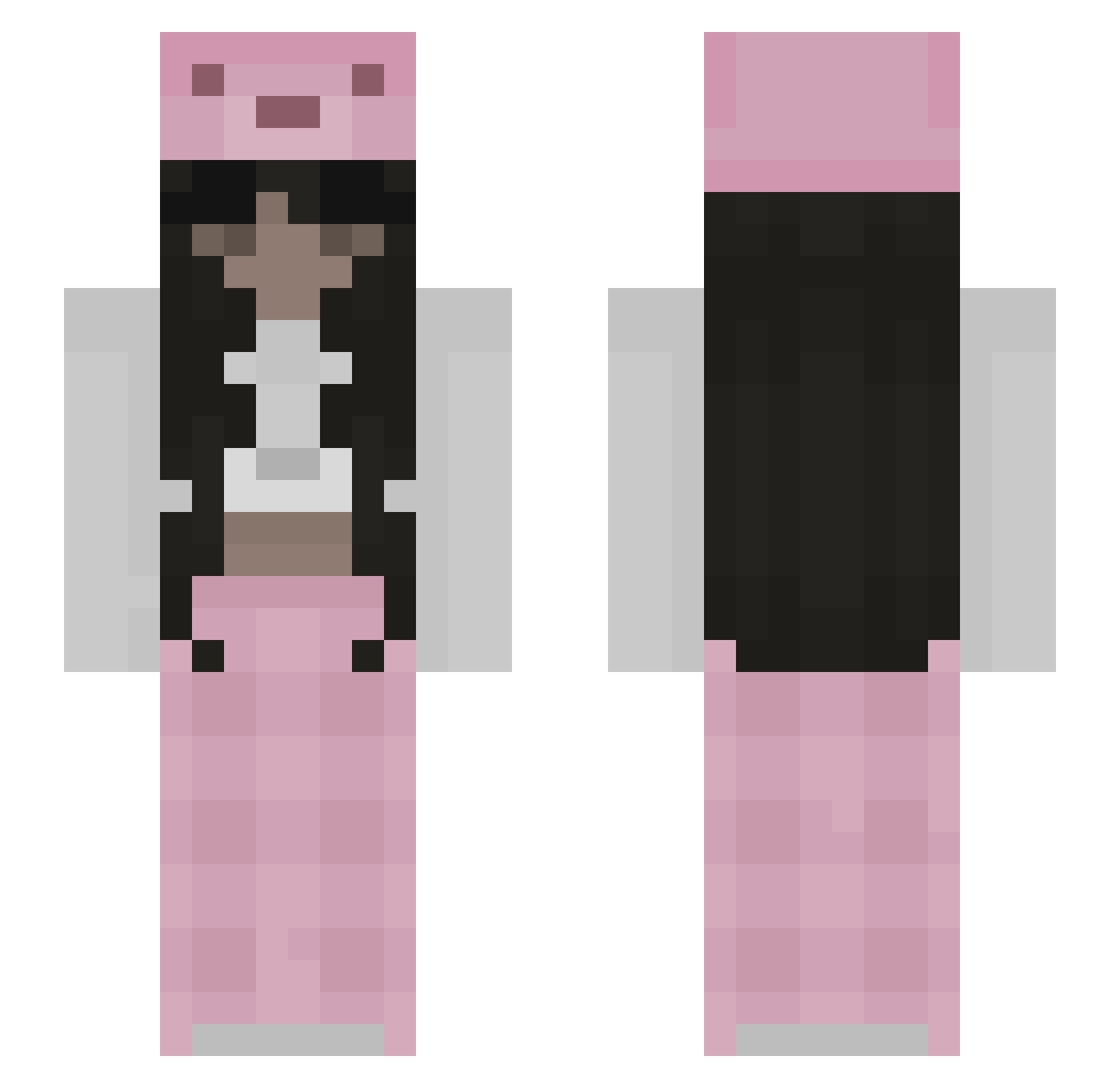 yoinkher Minecraft skin, front and back view