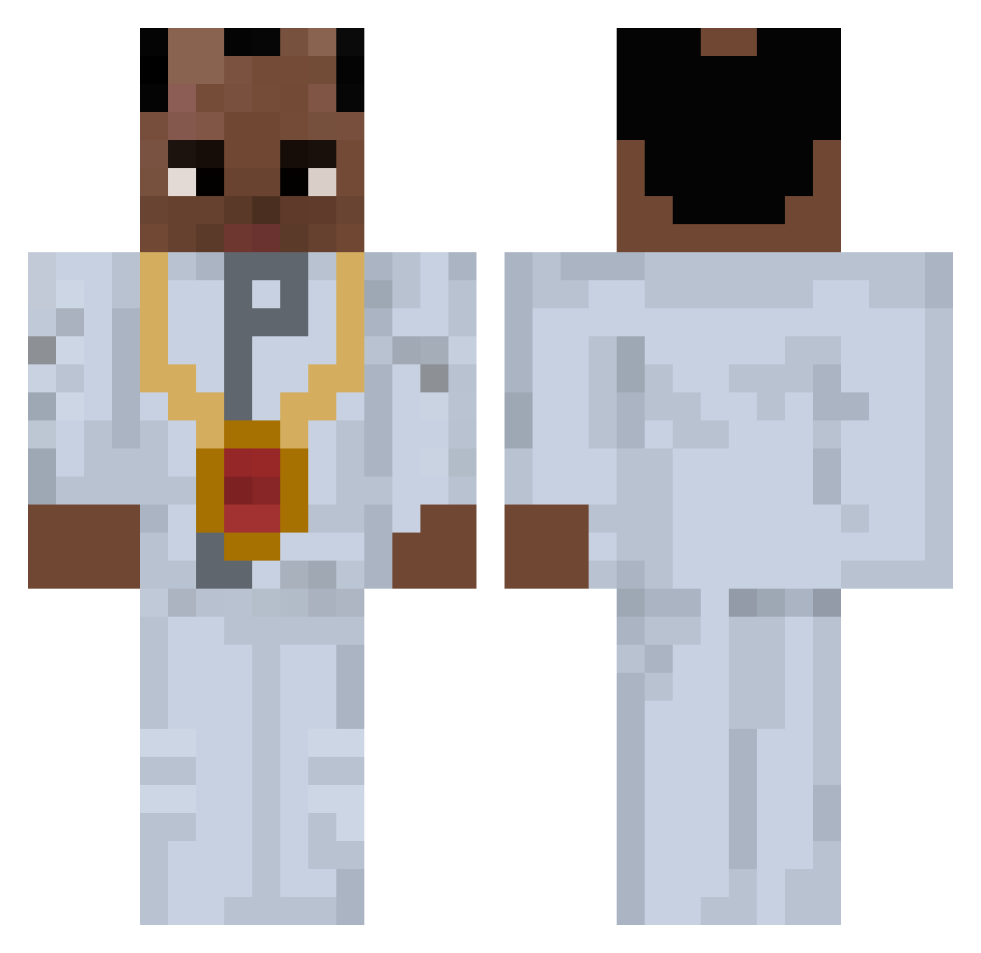 Ejfde Minecraft skin, front and back view