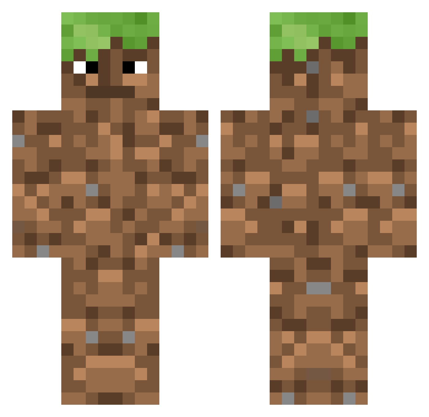 Darken Minecraft skin, front and back view