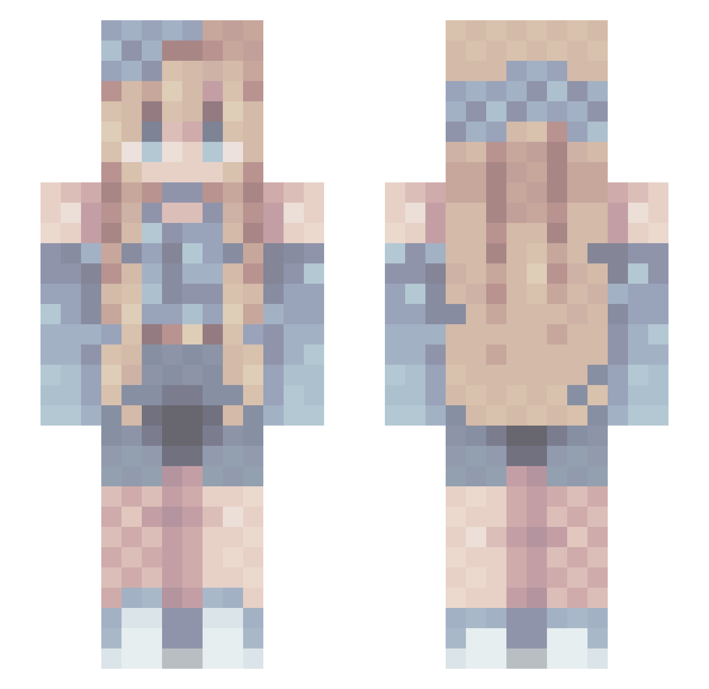tinyhyrie Minecraft skin, front and back view