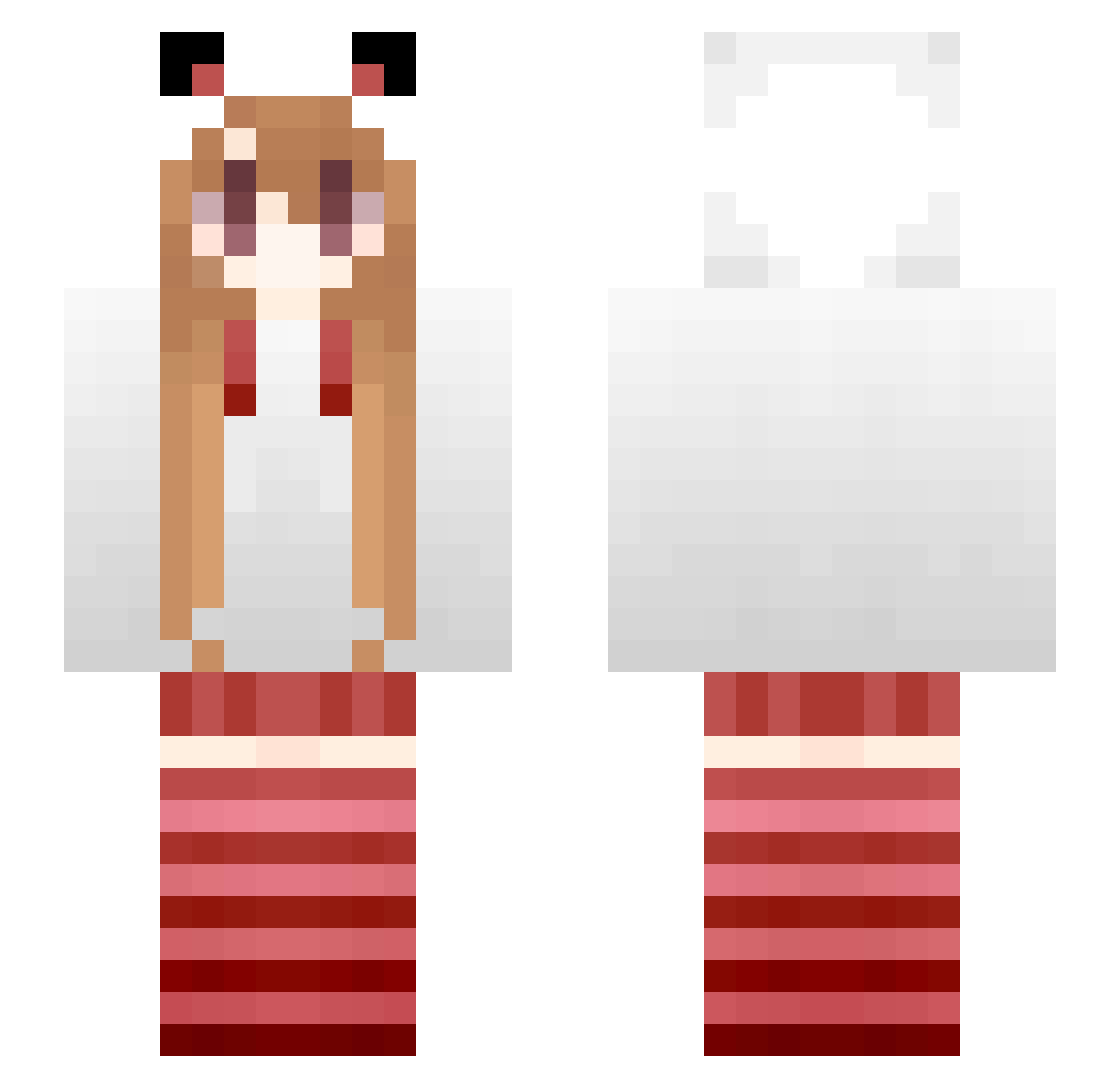 dimwit Minecraft skin, front and back view