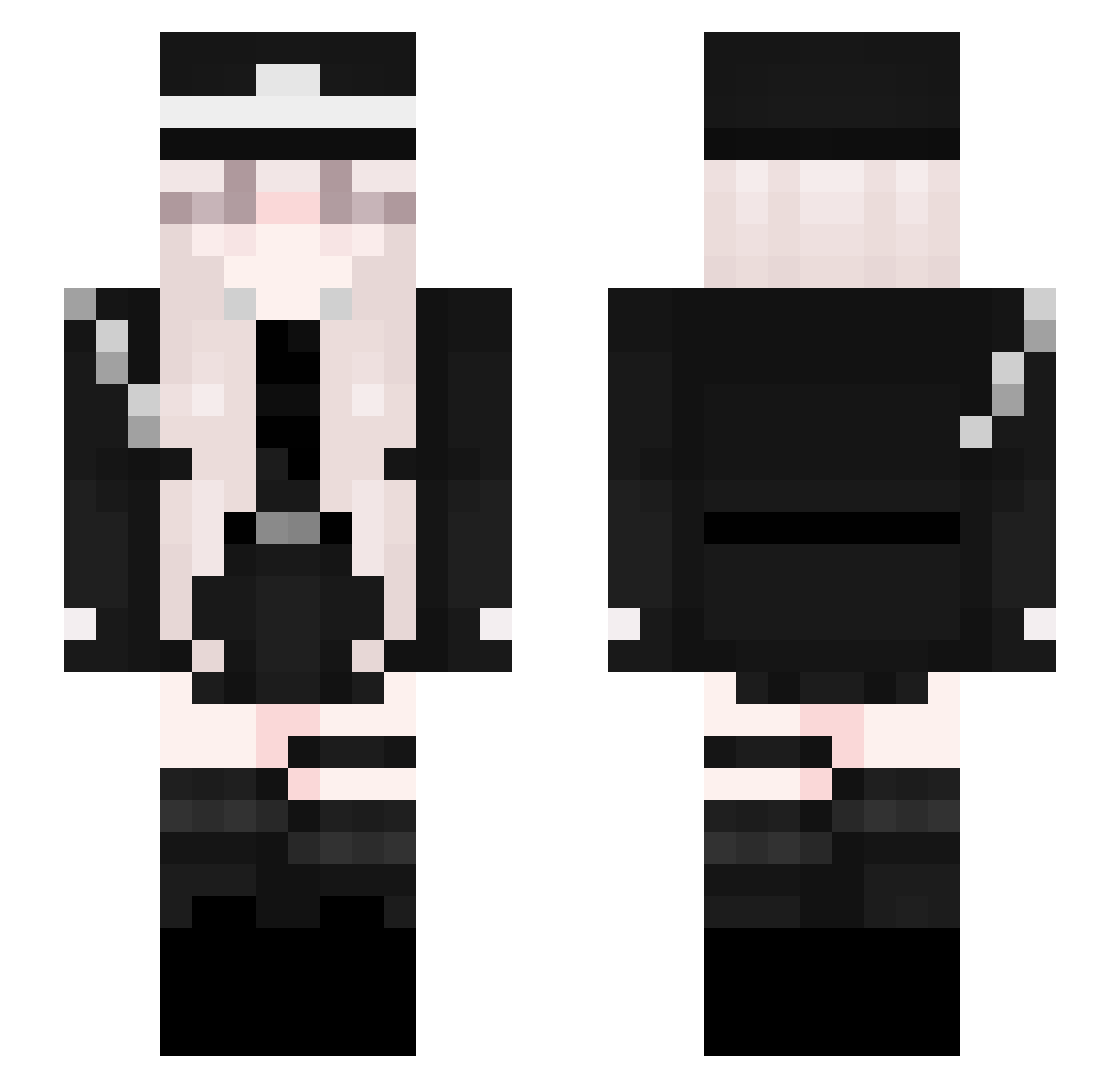 ItsNetflix_ Minecraft skin, front and back view