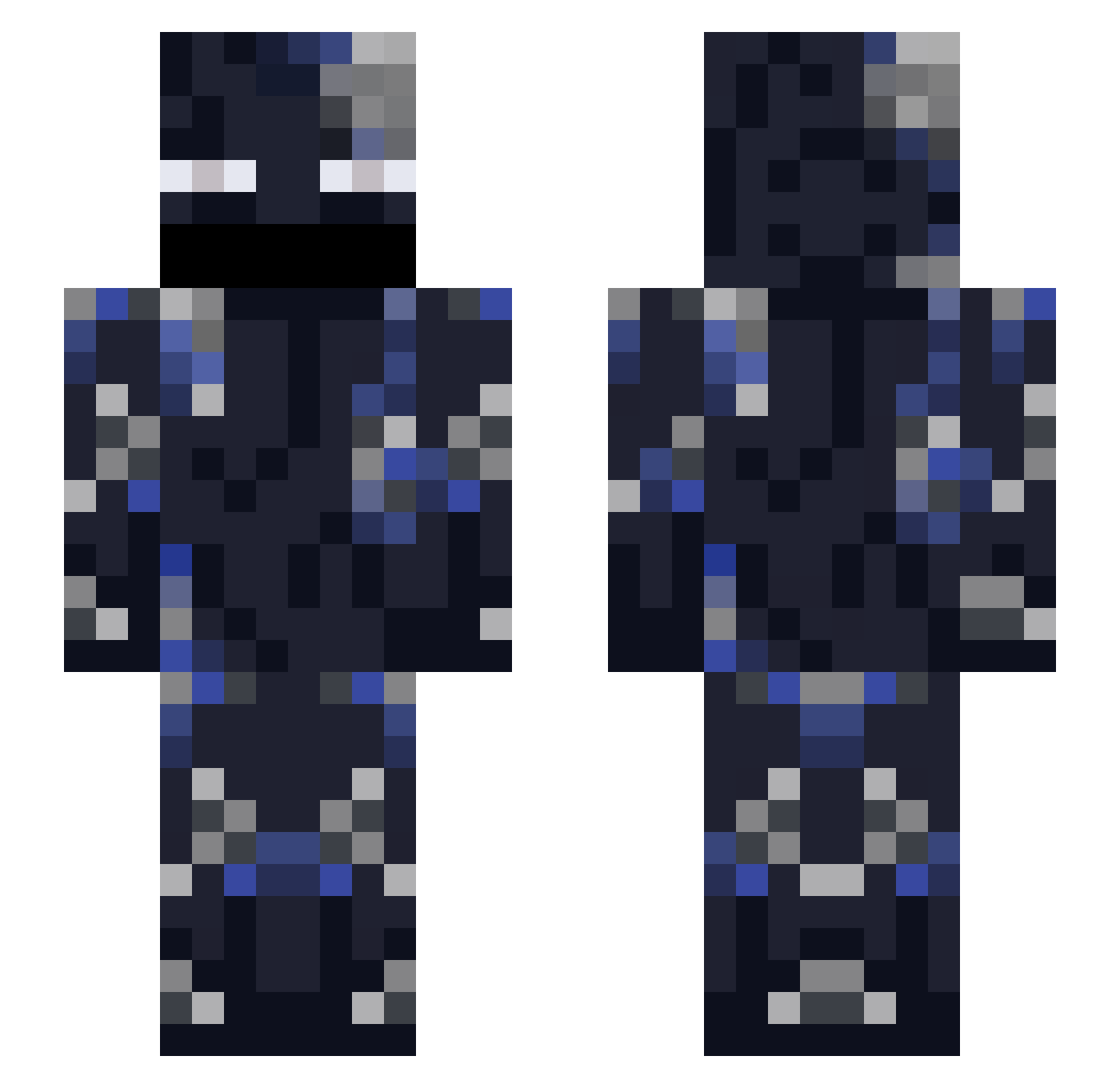 Prekky Minecraft skin, front and back view