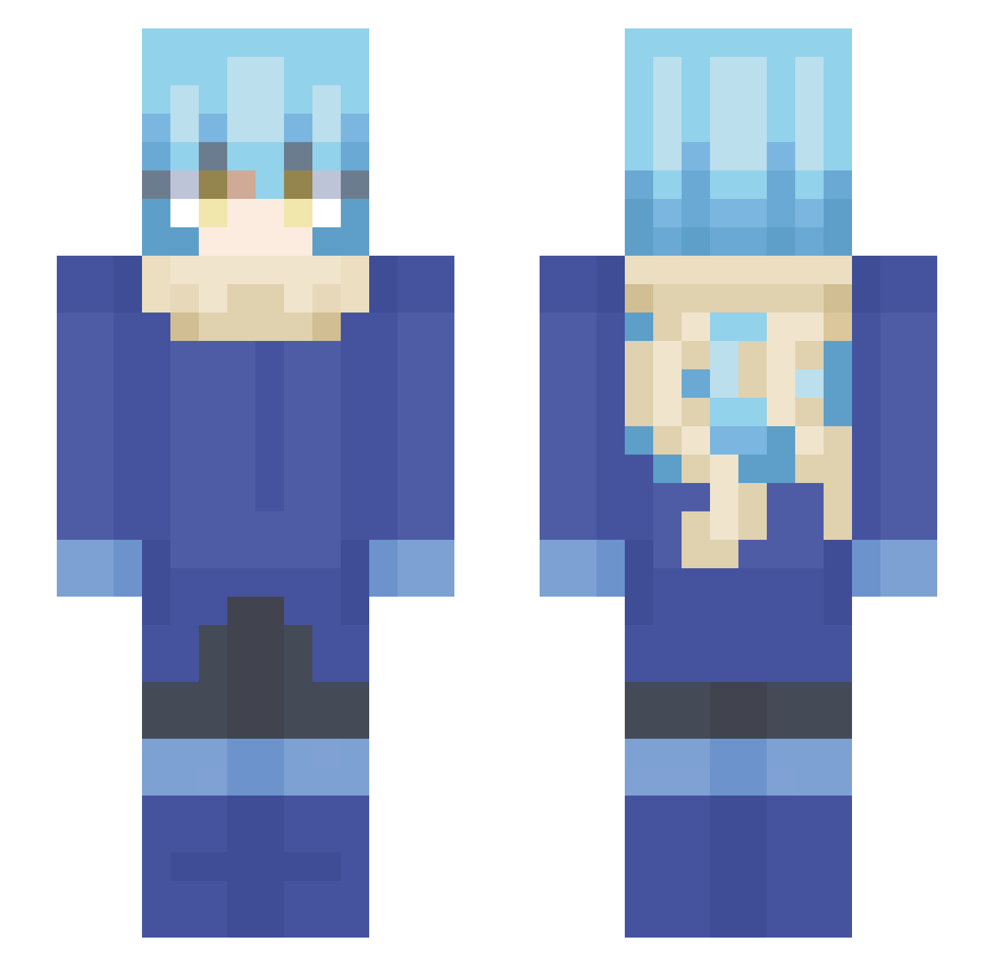 TweakinOng Minecraft skin, front and back view