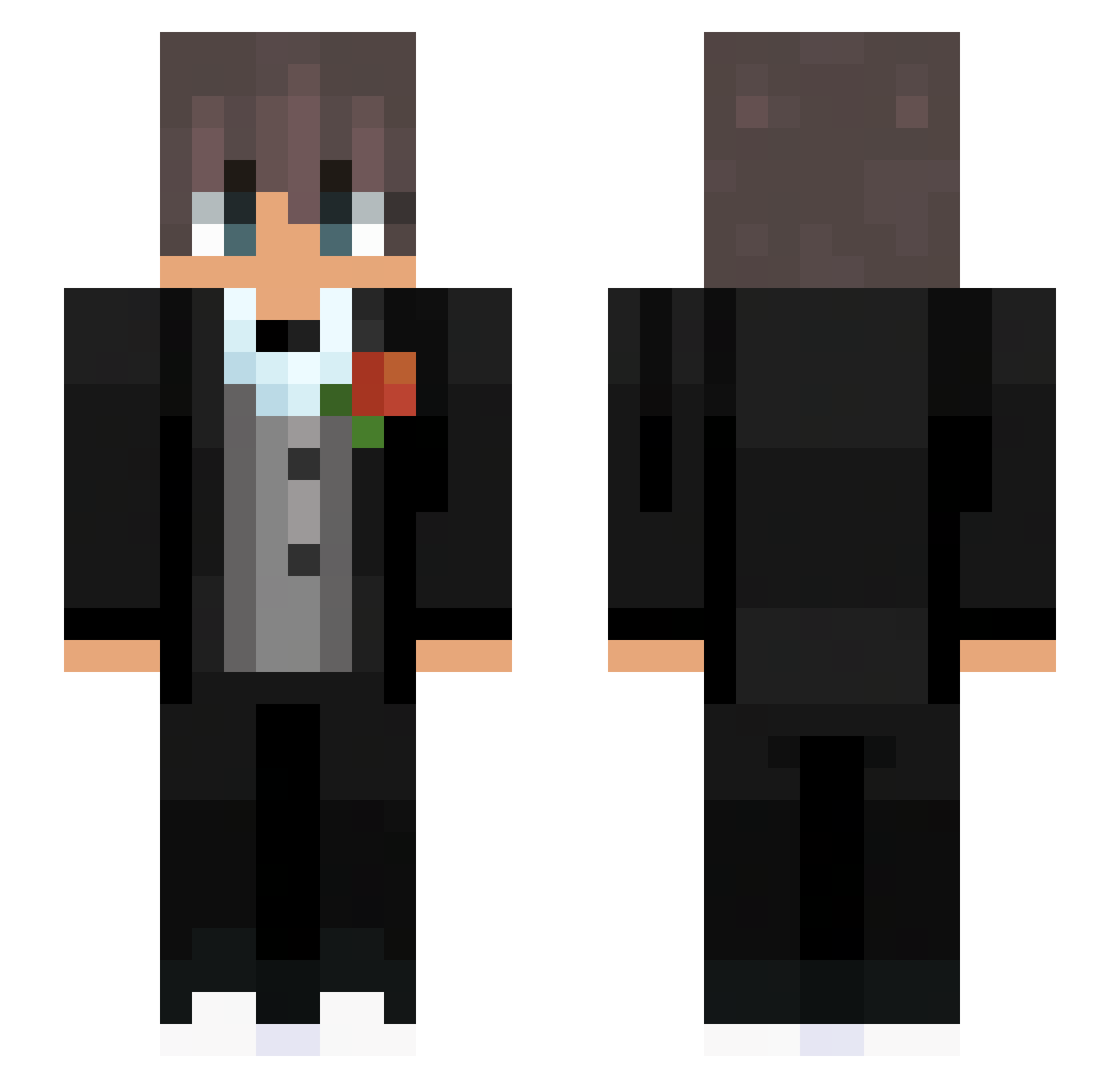 Maur0onTTV Minecraft skin, front and back view