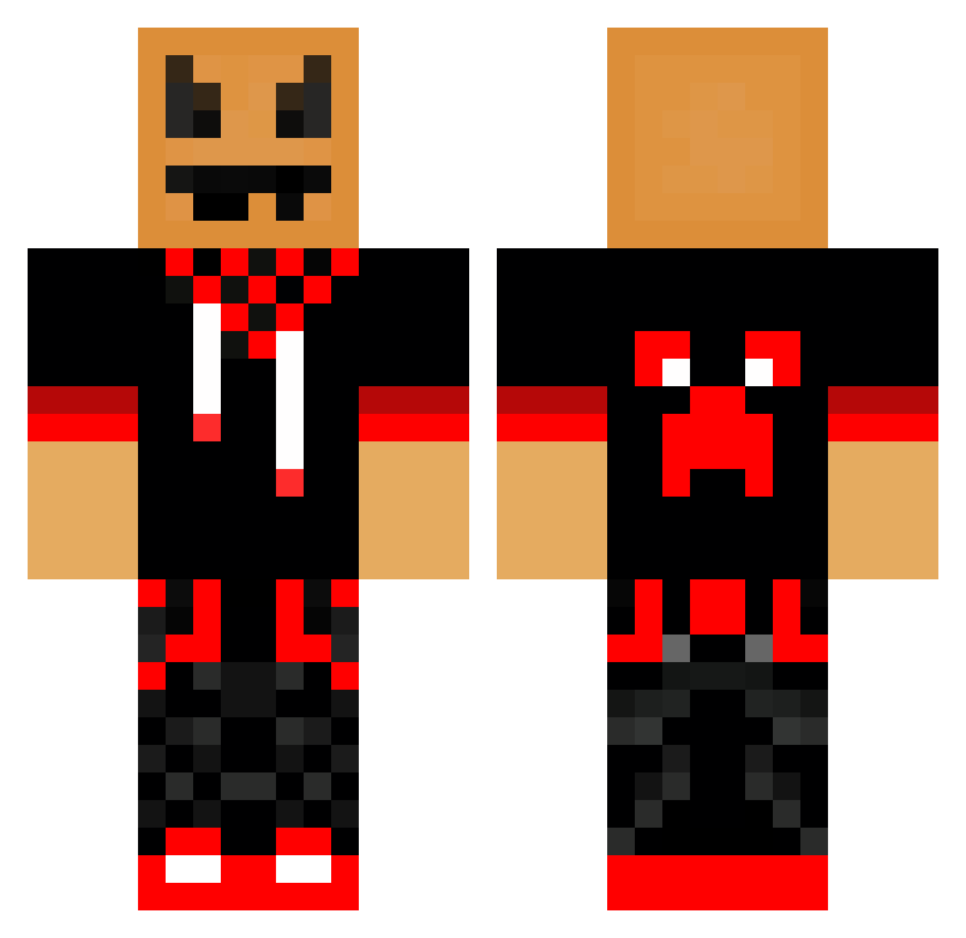 Ily_Beanie Minecraft skin, front and back view