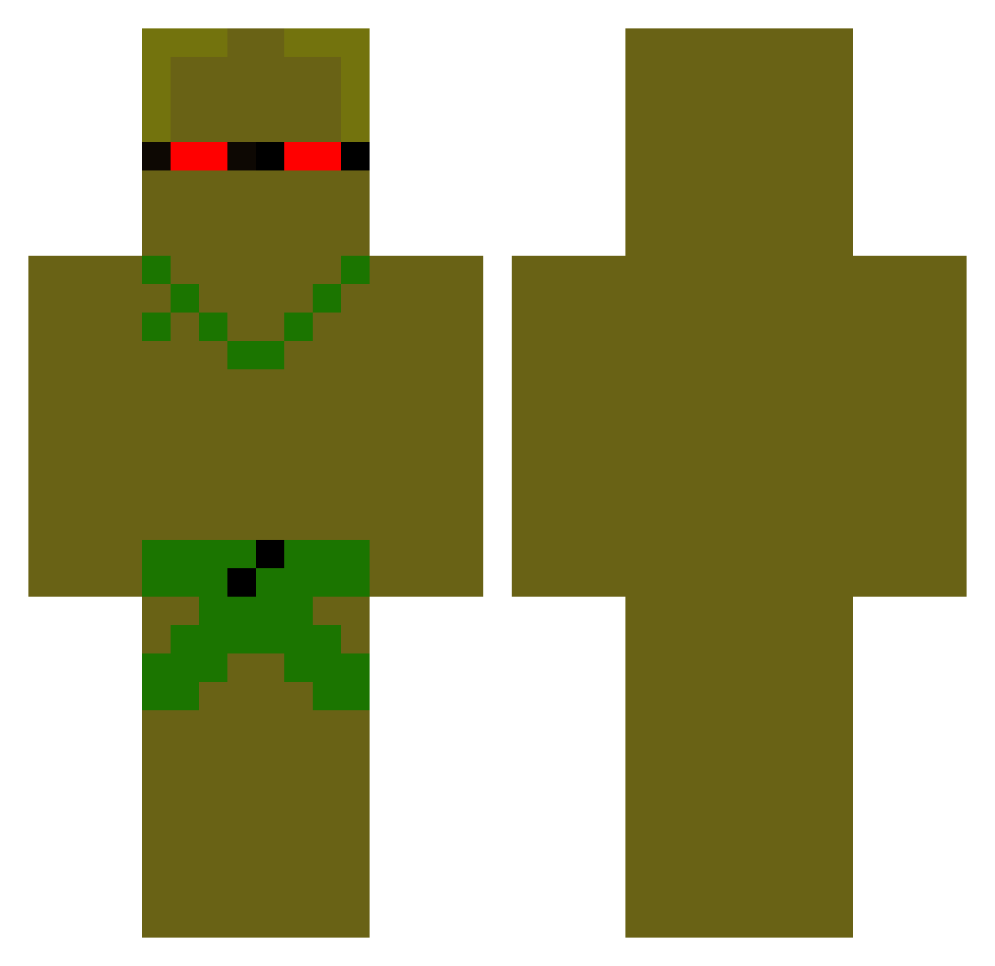 VNinja12 Minecraft skin, front and back view
