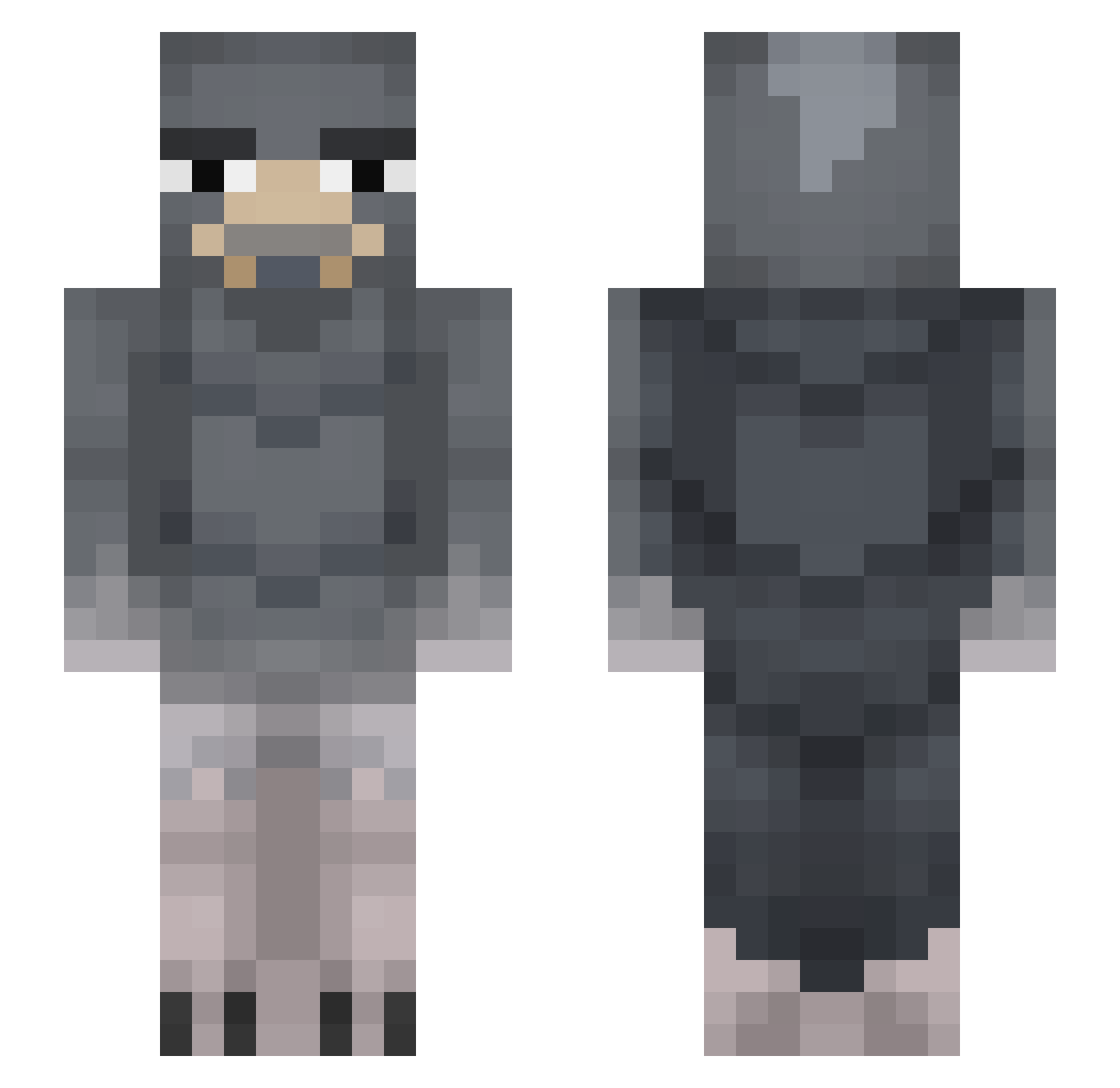 MrKeanz Minecraft skin, front and back view