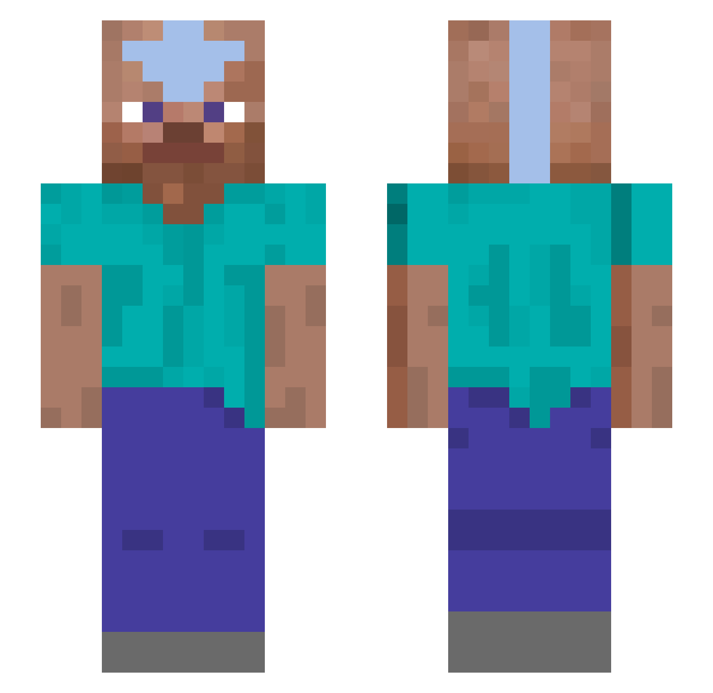 sexingwidmymum Minecraft skin, front and back view