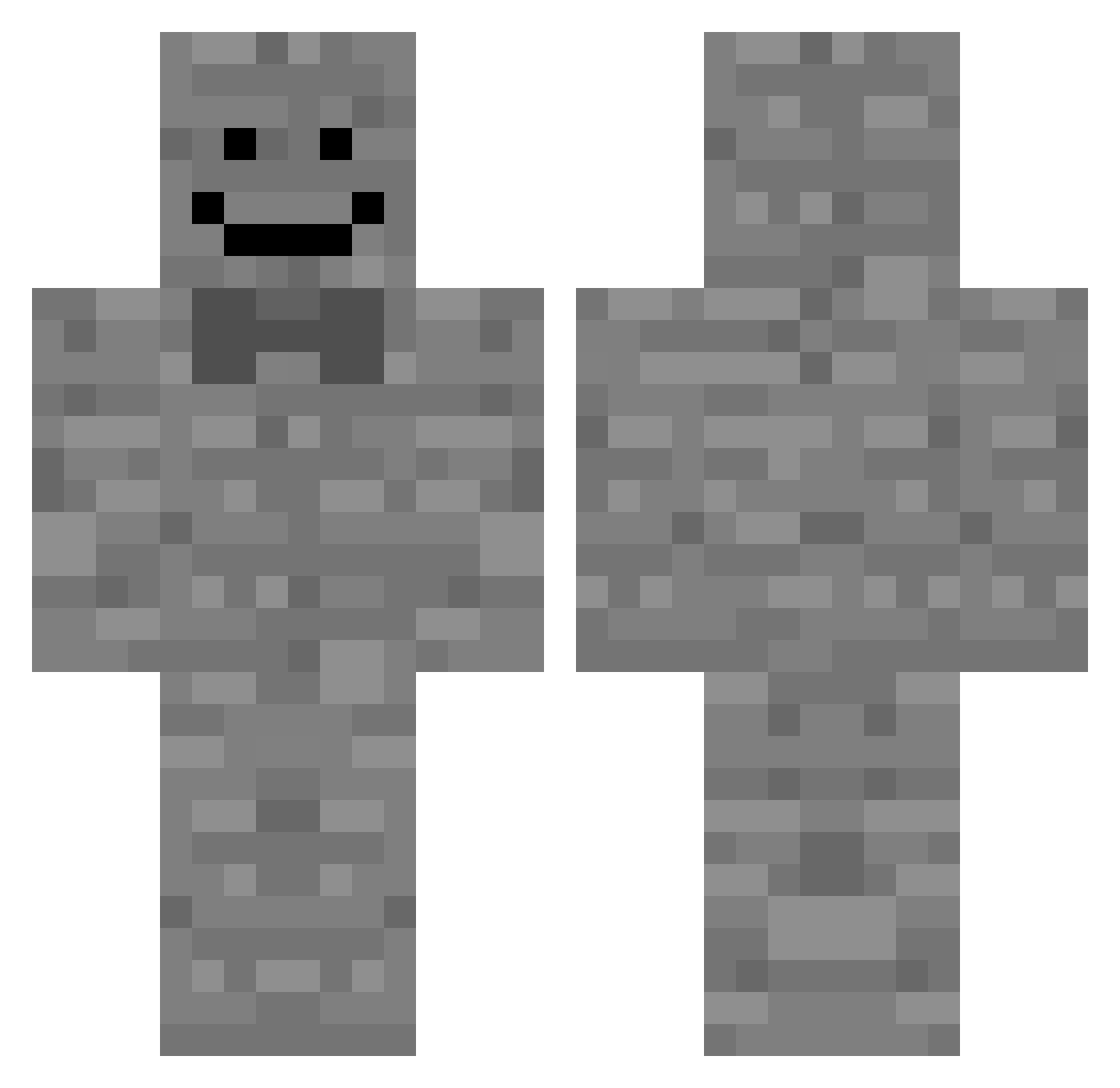 Spatiallcy Minecraft skin, front and back view