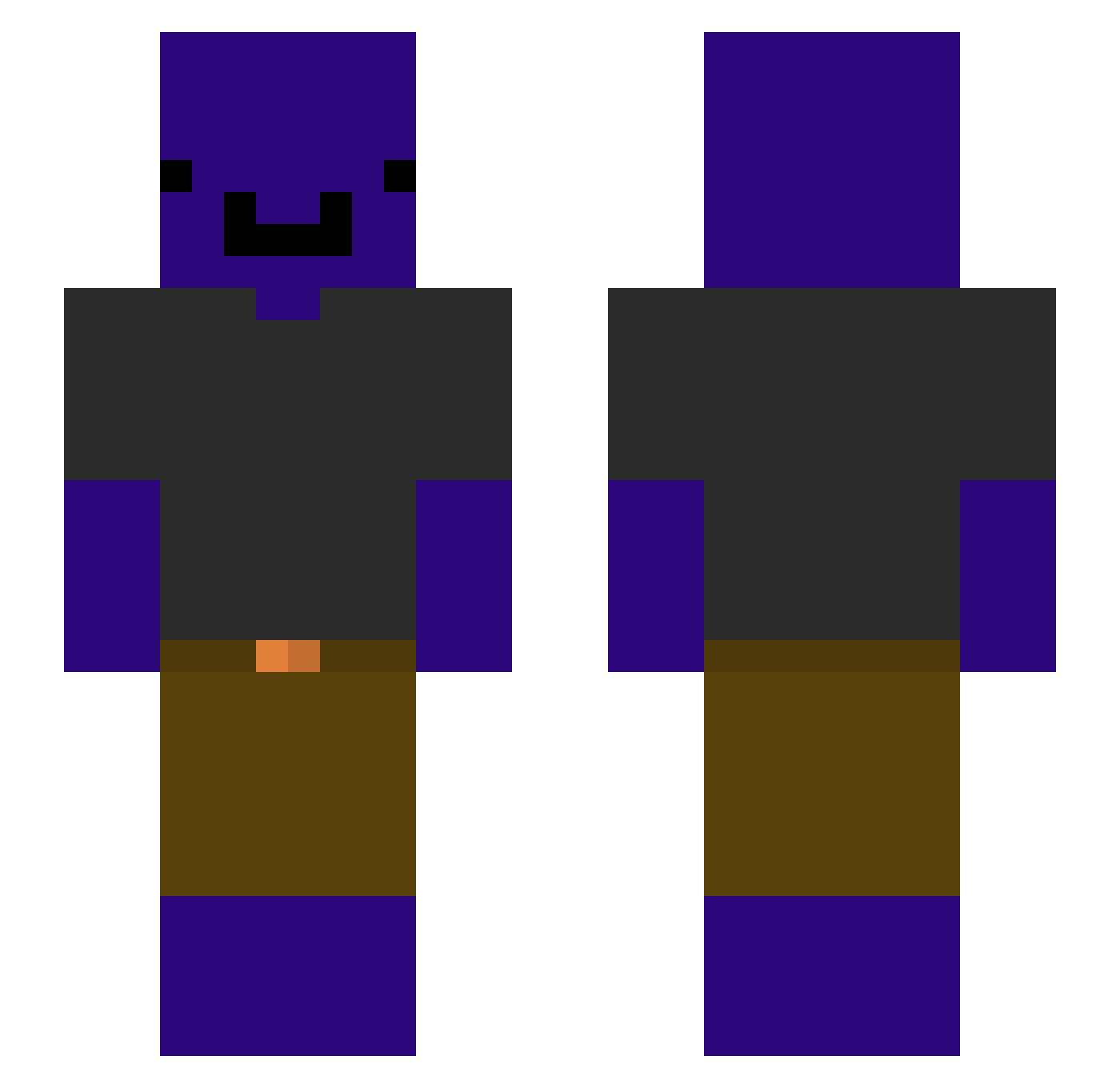 ItsNuggetMc Minecraft skin, front and back view