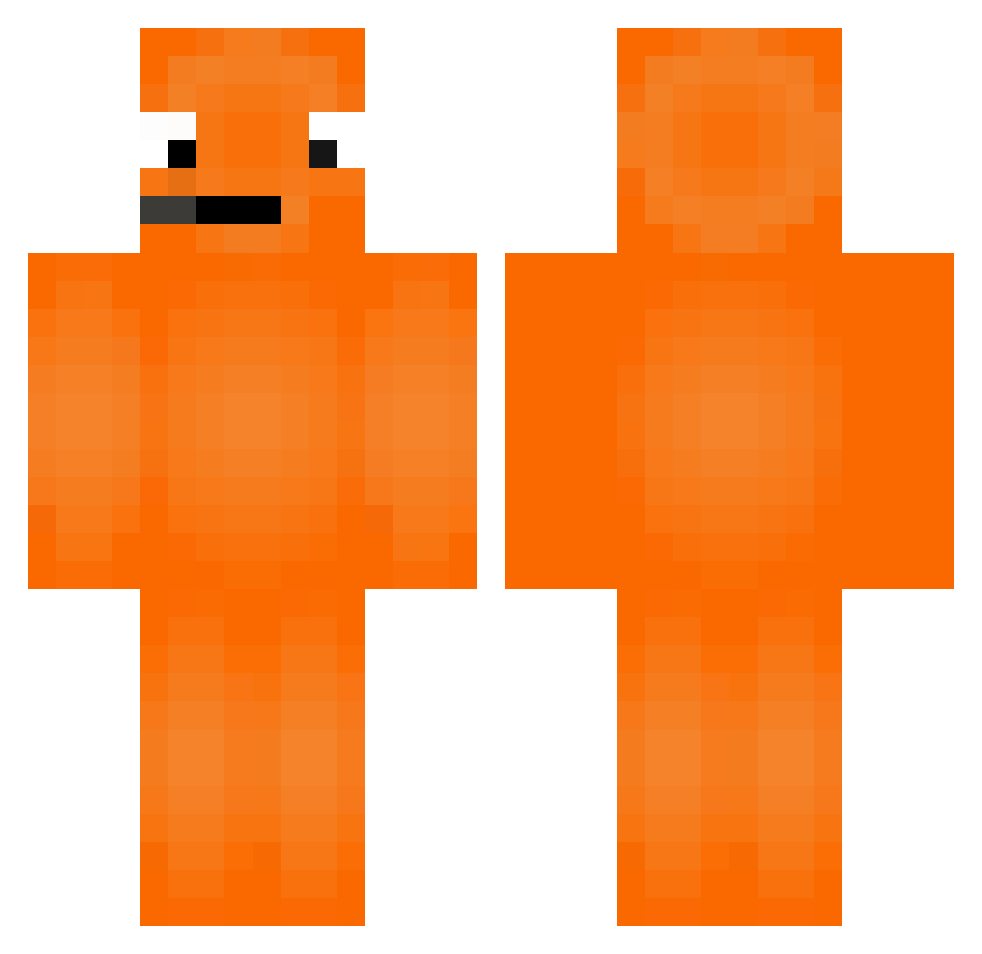 Reducible Minecraft skin, front and back view