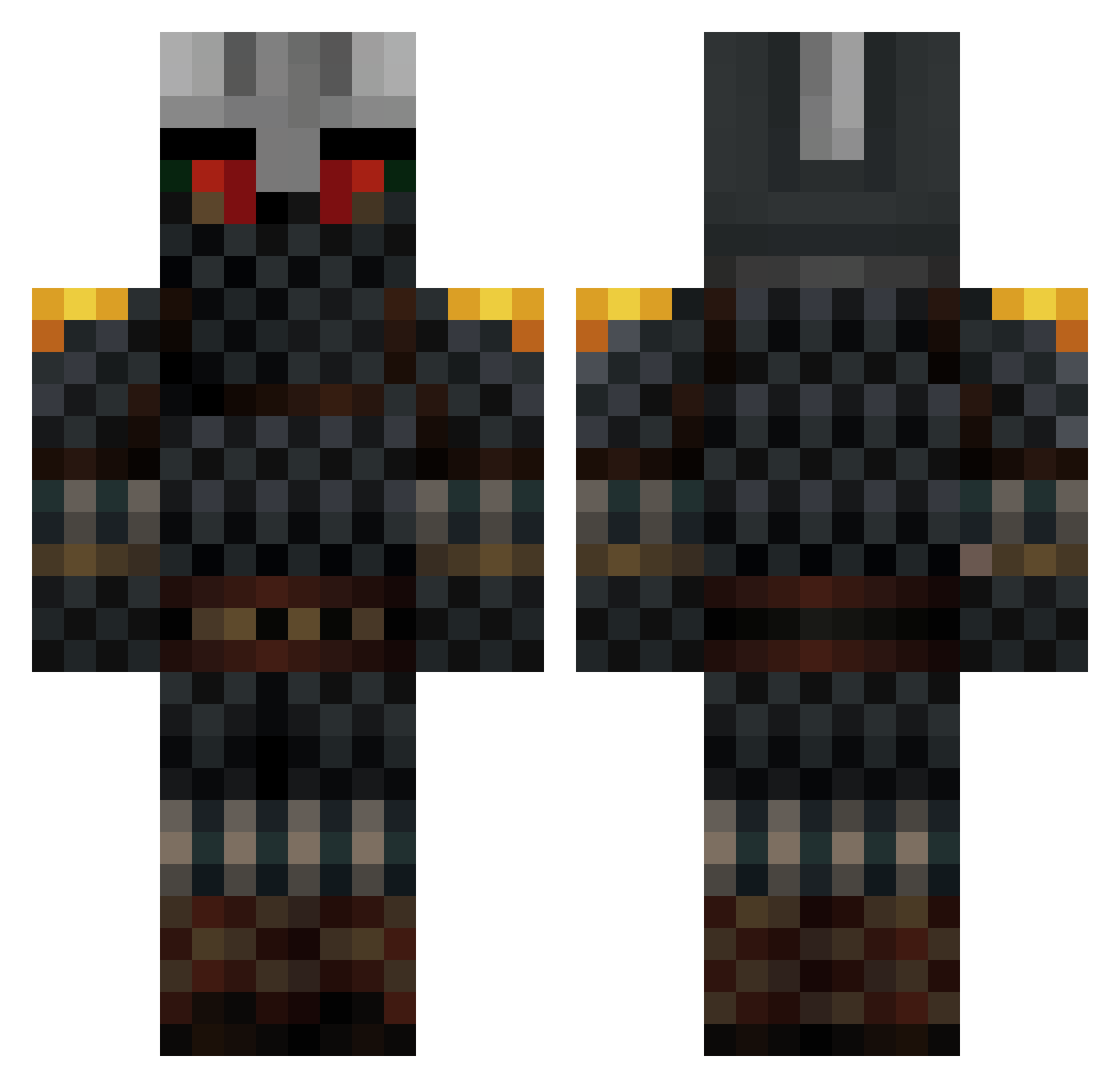 Verymusician193 Minecraft skin, front and back view