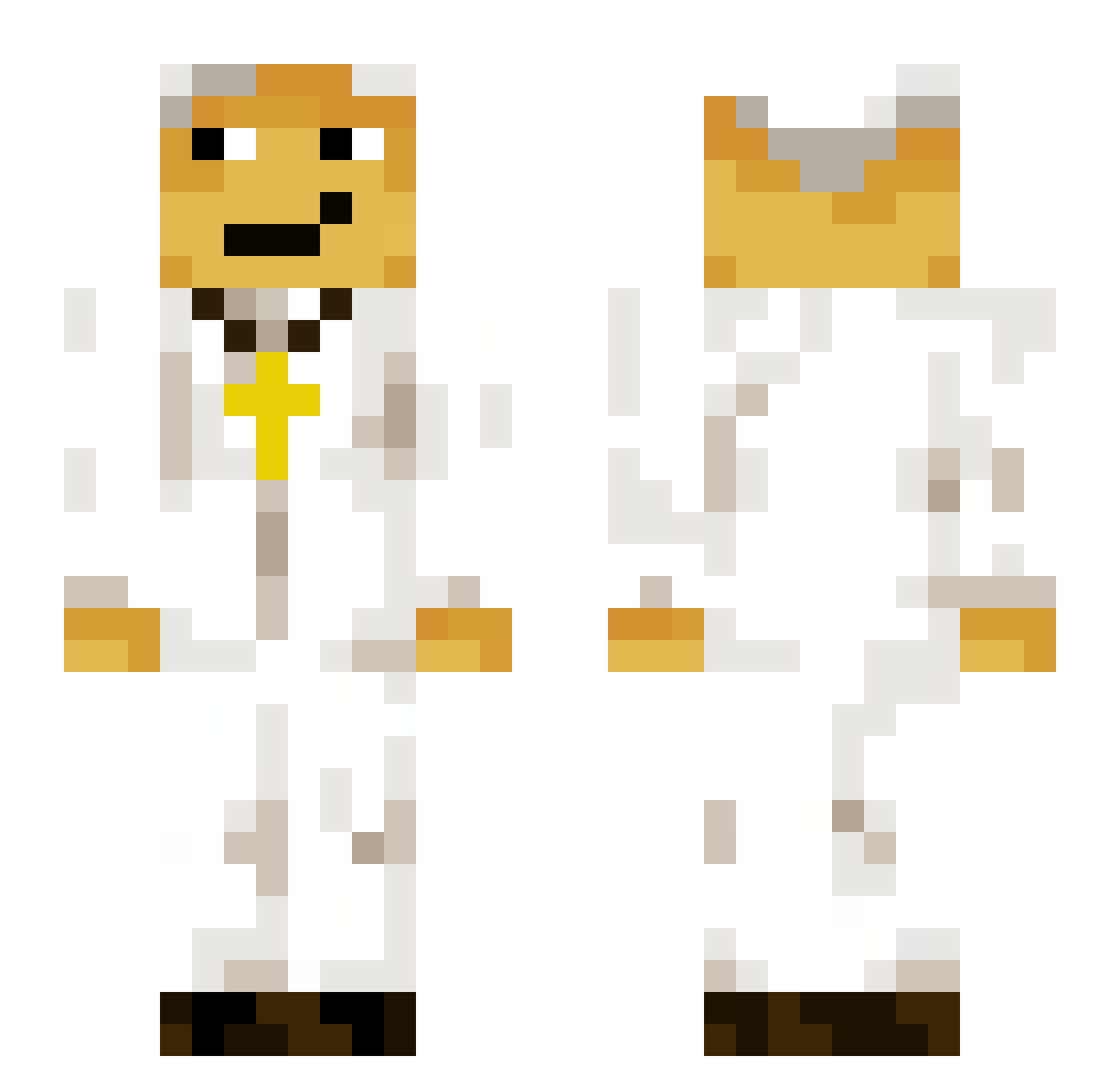 _Alojzy Minecraft skin, front and back view
